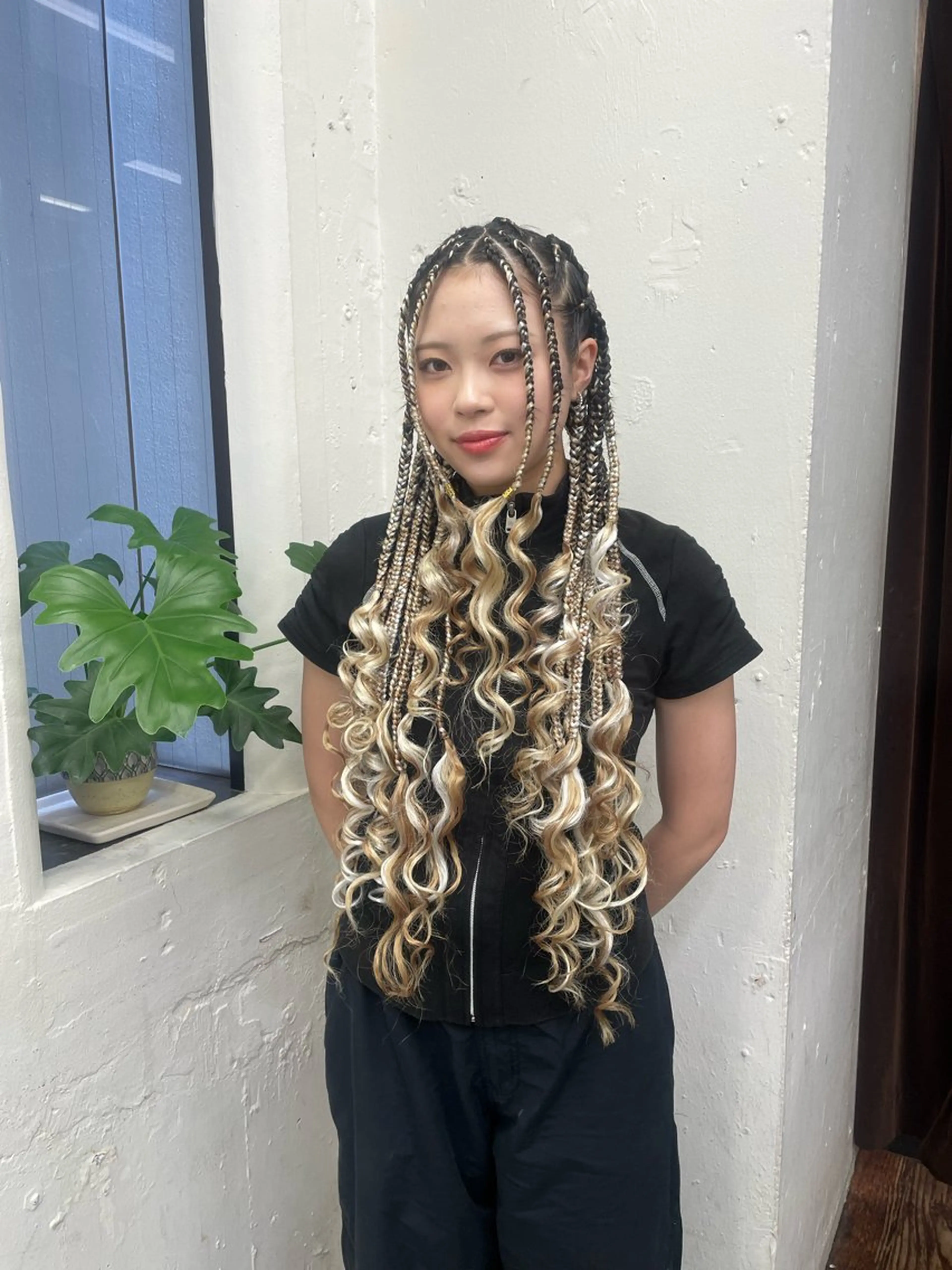 ヘアアレンジ エクステ コーンロウ／ブレイズ SYUのヘアスタイル