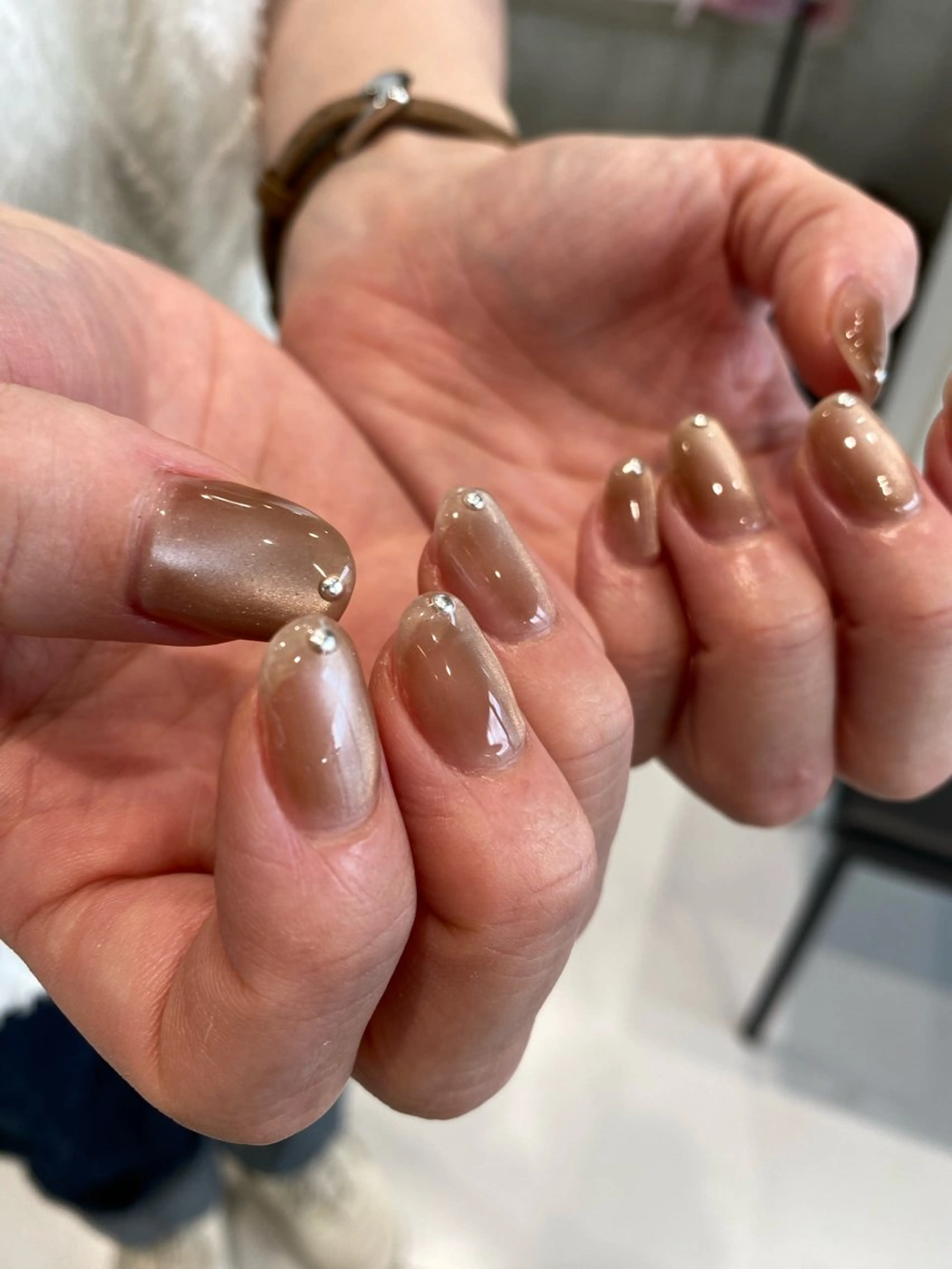 ネイル ジェルネイル マグネットネイル ニュアンスネイル ワンカラーネイル パラジェル 草加ニュアンスネイル 🌚hersのネイルデザイン