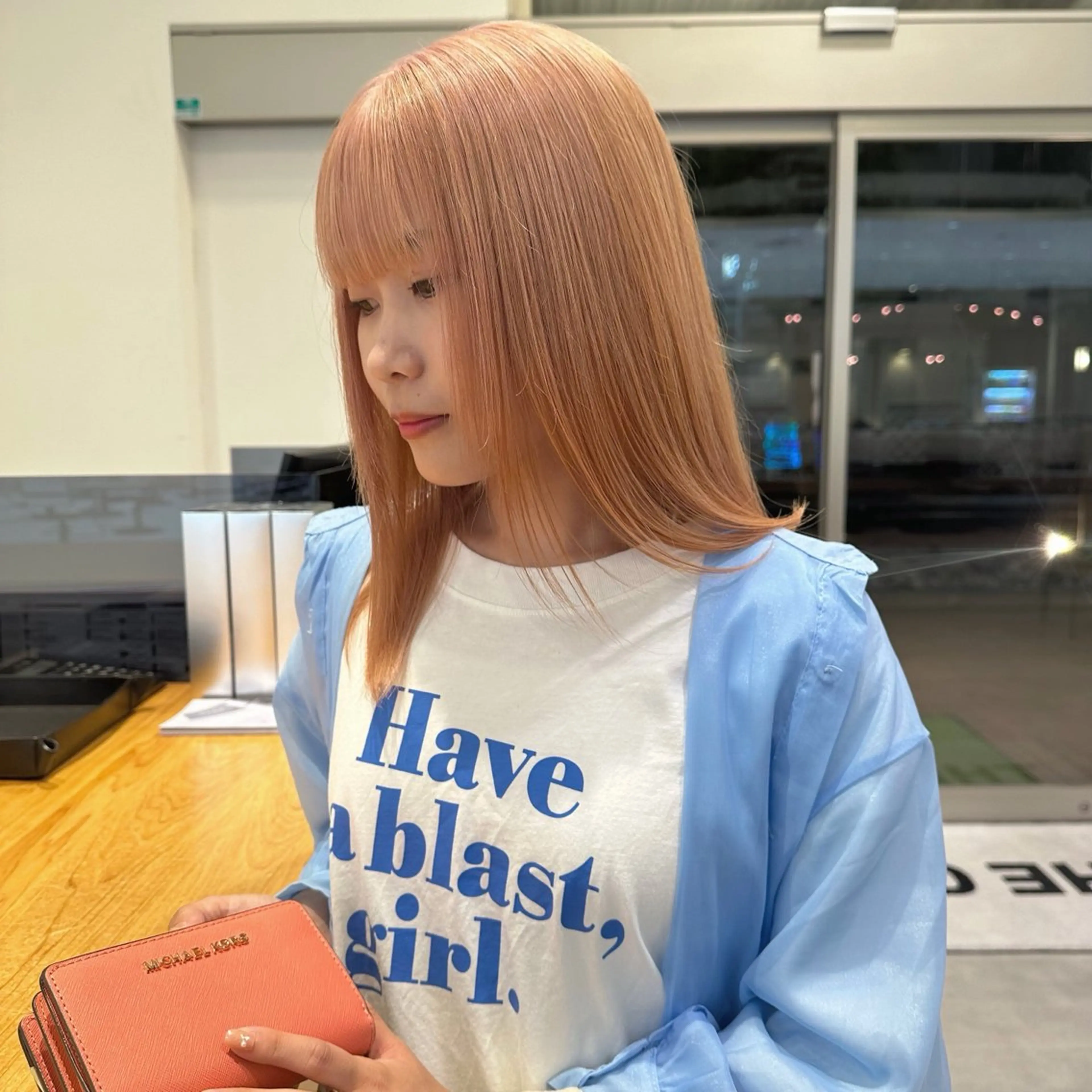 ミディアム カラー ベージュカラー ピンクカラー ピンクベージュ エスポワール所属・YUSHI HORIUCHIのヘアスタイル