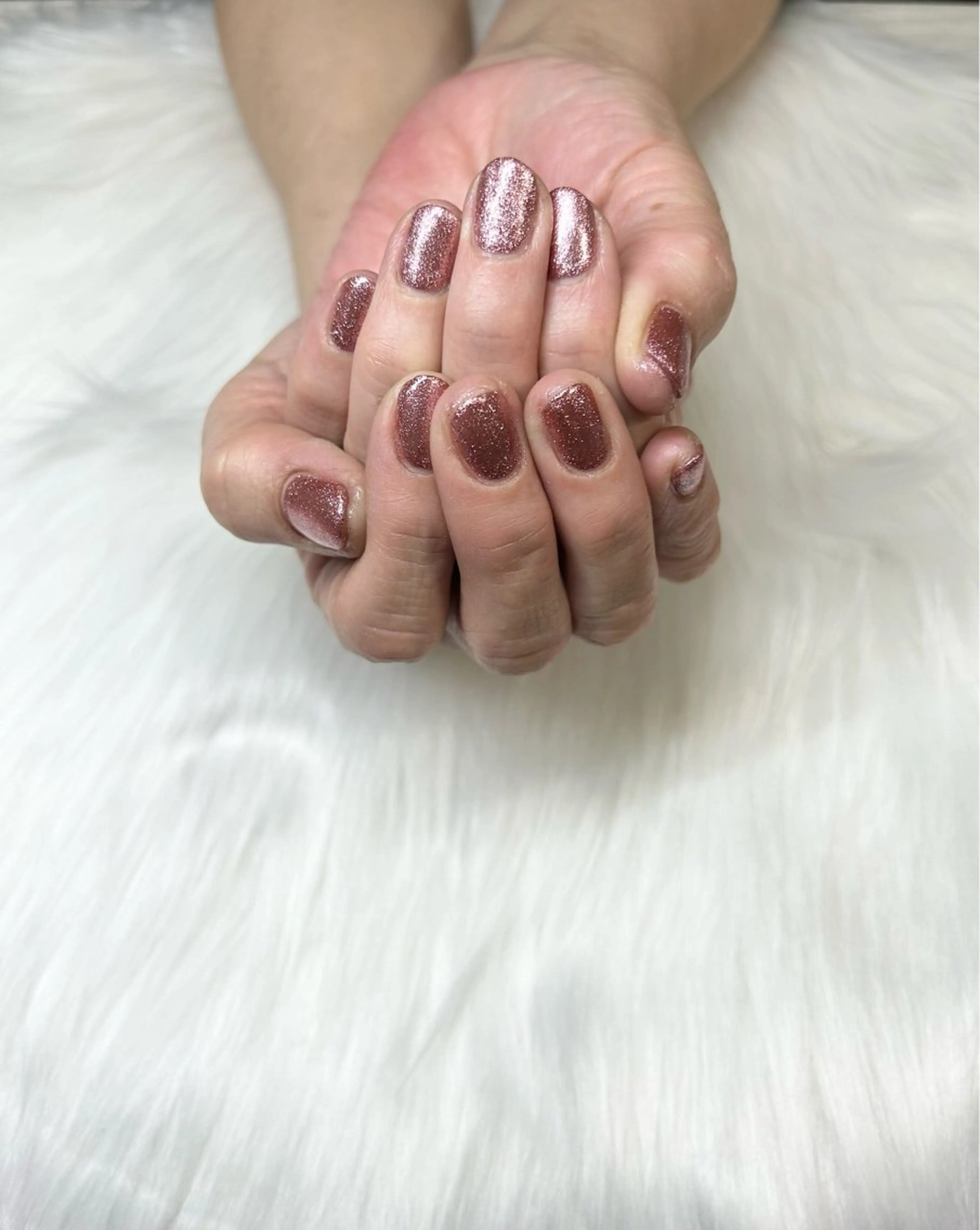 ネイル ラメ(グリッター) ワンカラーネイル ピンク ネイル florのネイルデザイン