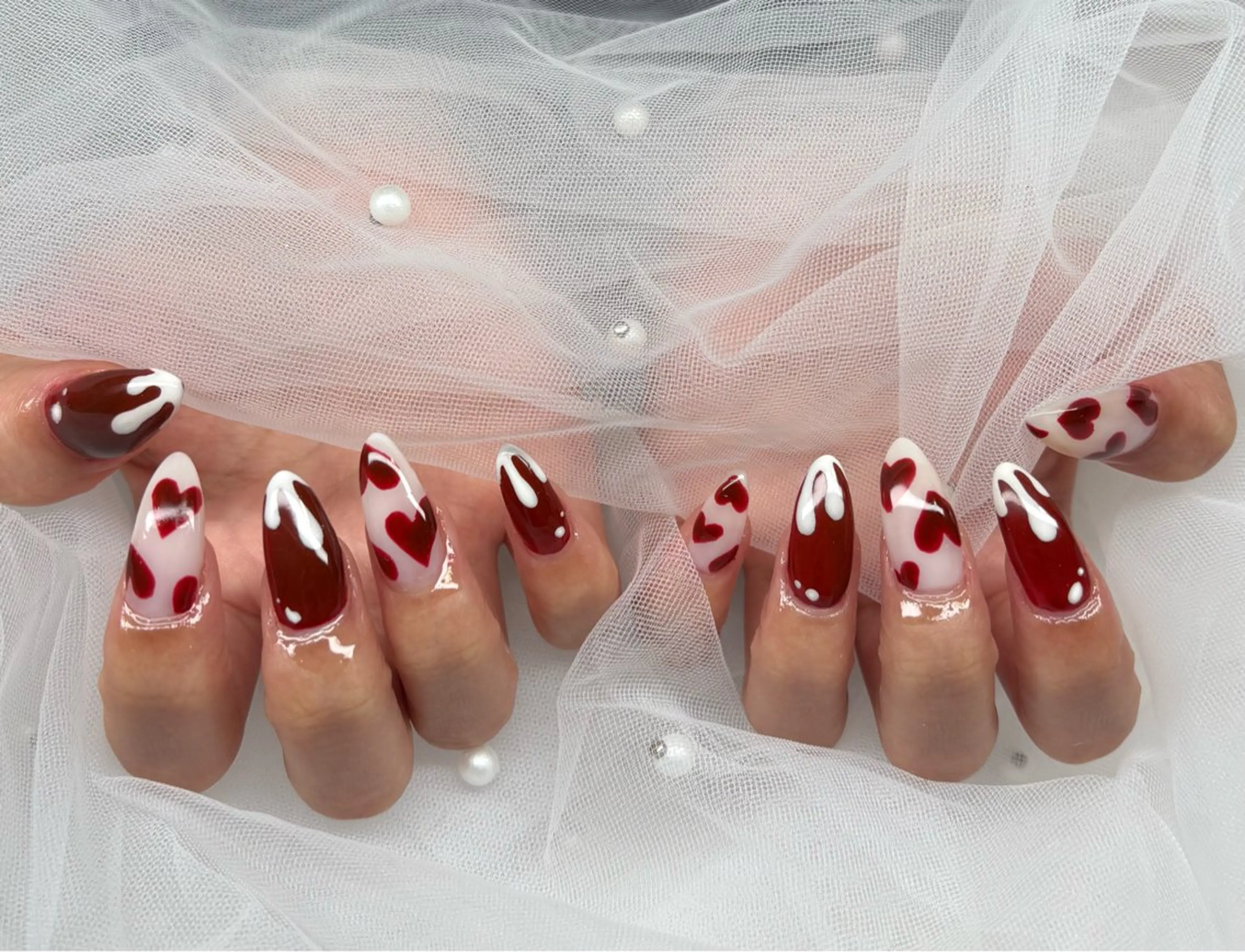 ネイル バレンタイン ハンドネイル NAILSALON ViViのネイルデザイン