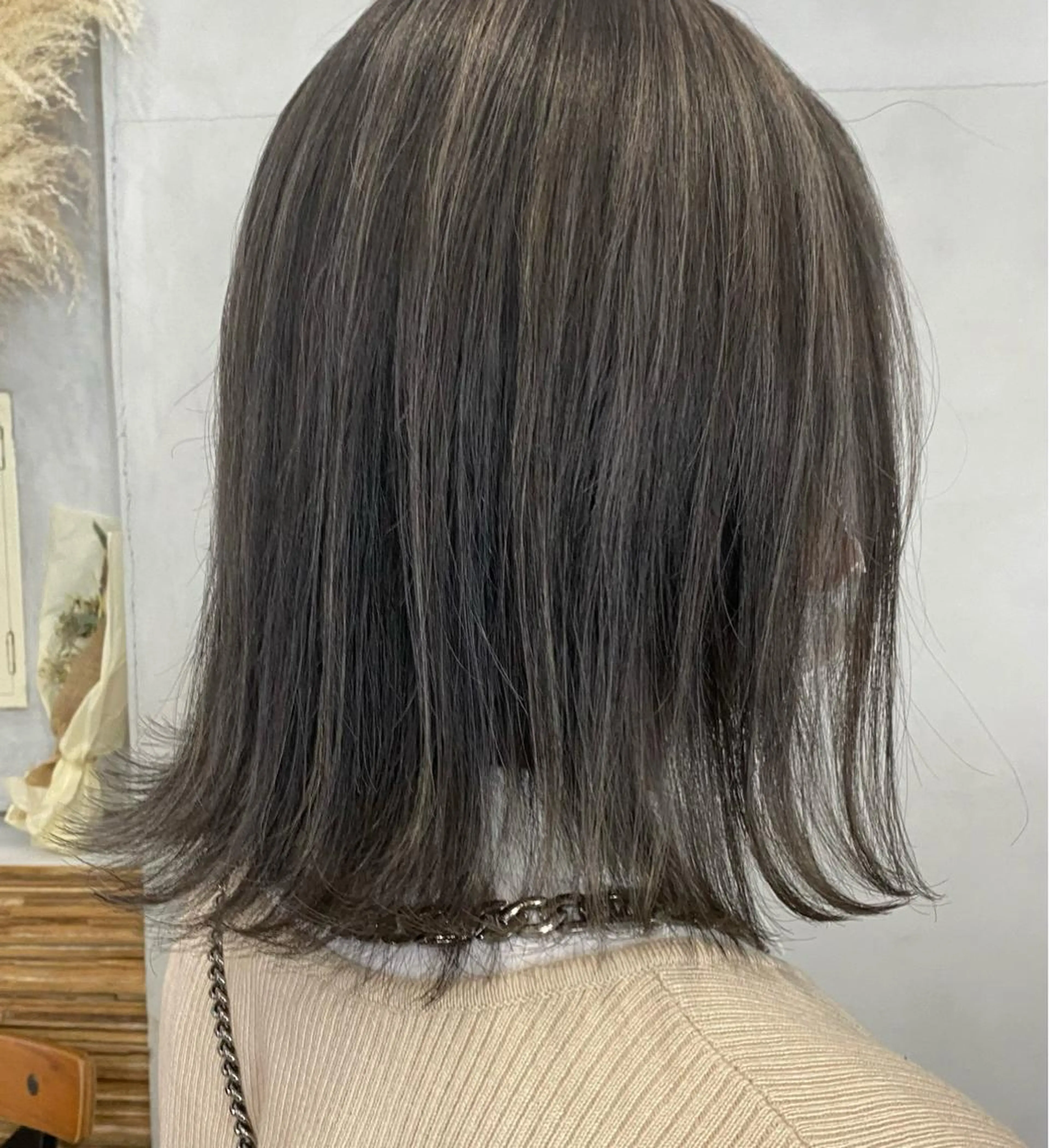 ミディアム カラー 透明感カラー グレージュ ハイライトカラー ハイライト Lond strada 心斎橋所属・🍀小川大輔🍀 ボブ/ブリーチ🥇のヘアスタイル