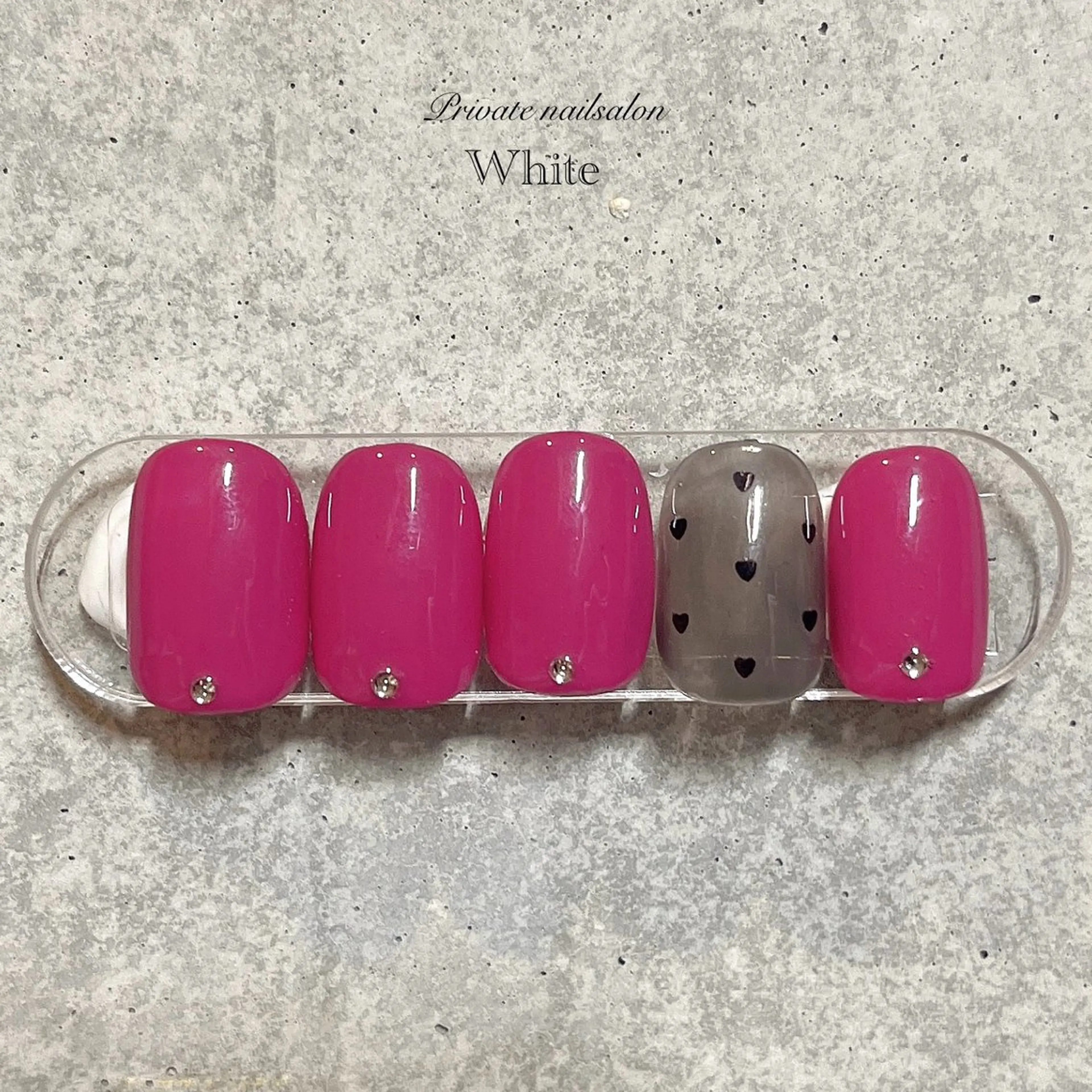 ネイル ハート ピンク 冬ネイル ハンドネイル SAKASHITA KEIのネイルデザイン