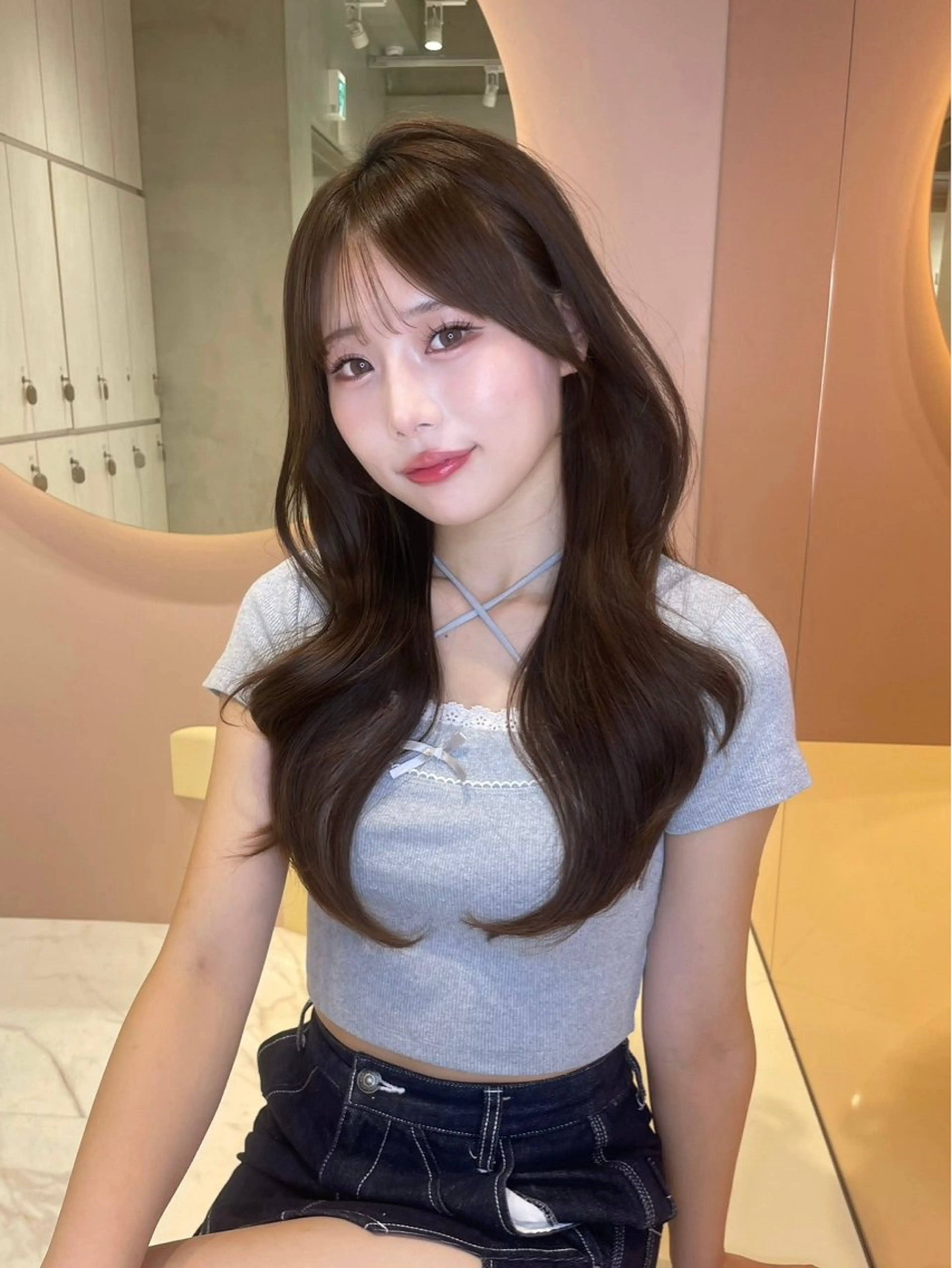 セミロング カラー 大宮レイヤーカット ハッシュ　柏崎颯刀のヘアスタイル