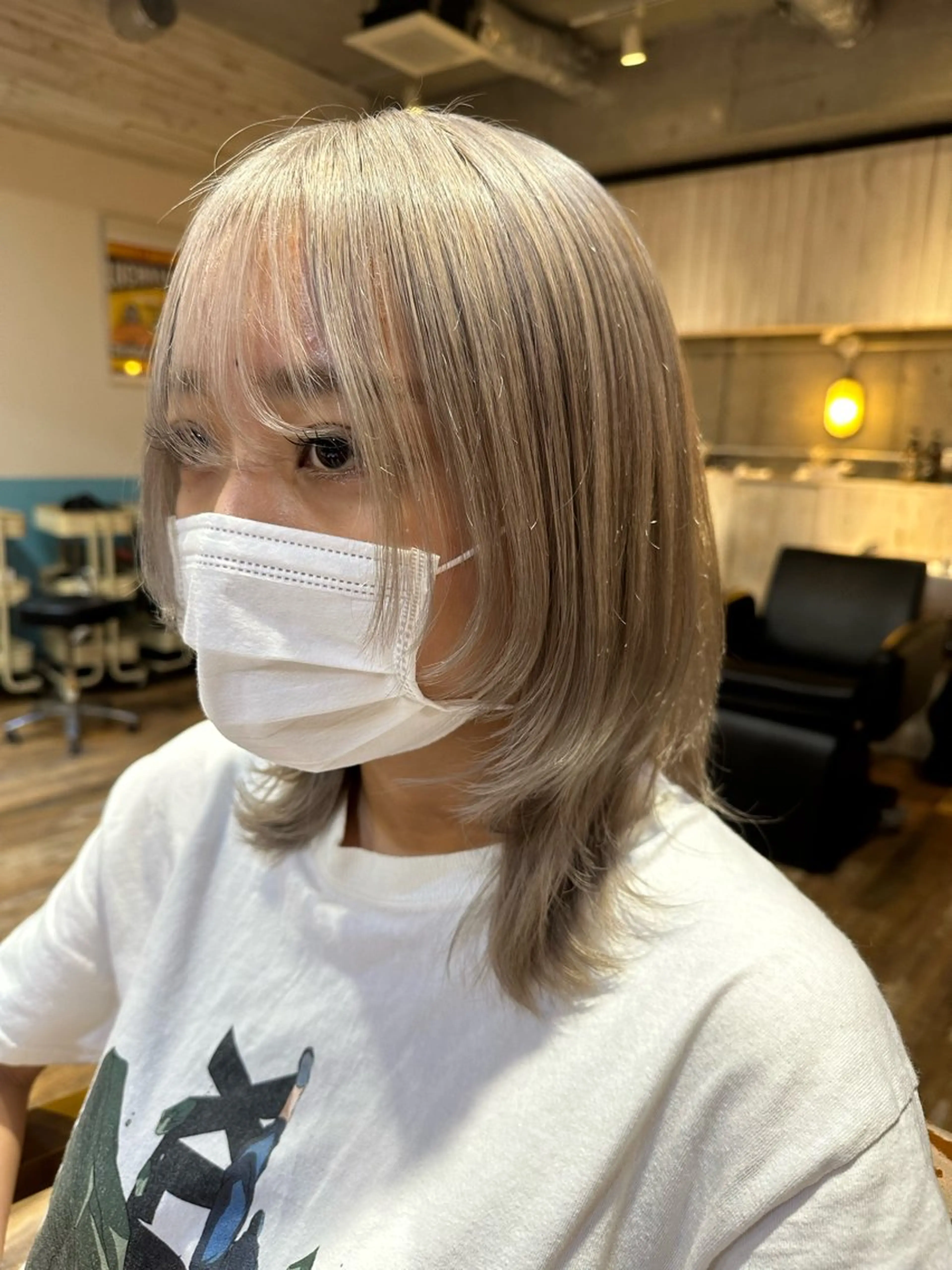 ミディアム カラー ヘアアレンジ ヘアカラー トリートメント ヘアセット 💞艶カラー/ ブリーチ💞ユウカのヘアスタイル