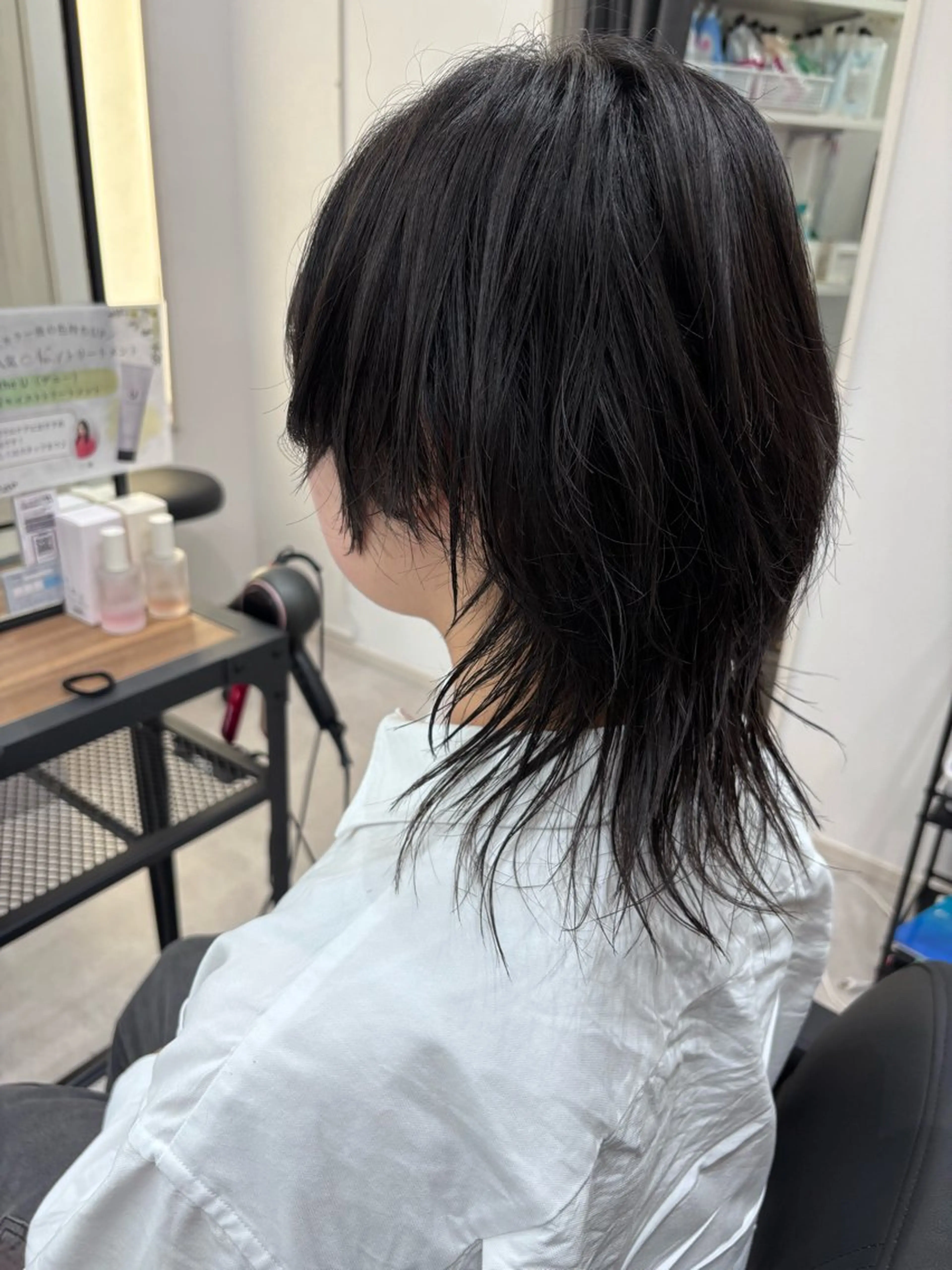 セミロング くびれヘア デザインカット 学生 レイヤーカット トリートメント カット トリートメント 金沢美容室 KUSHUKAのヘアスタイル