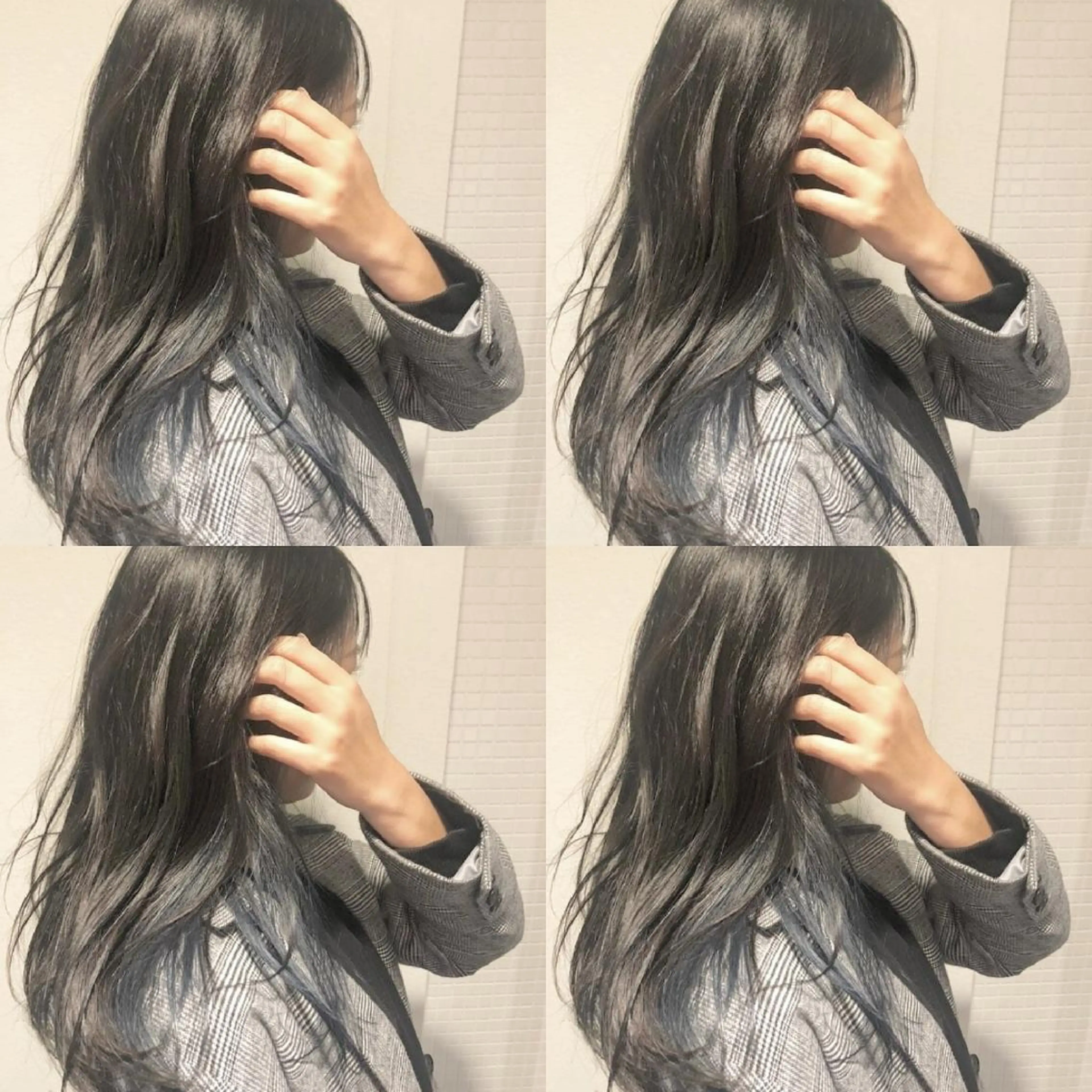 ロング カラー アッシュ ブリーチ ブルーカラー トリートメント nambu-GARDEN所属・上田 昂雅のヘアスタイル