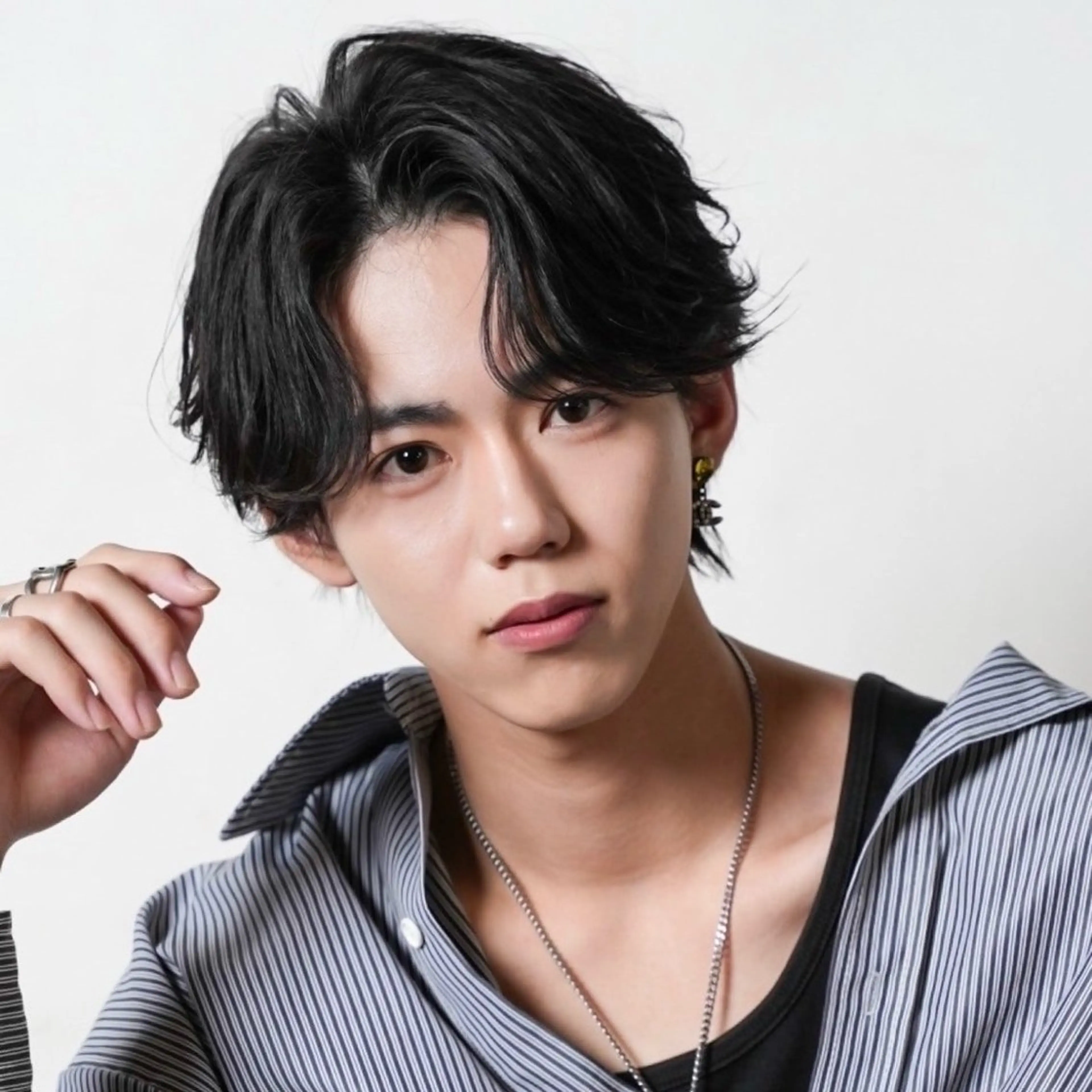 ミディアム カラー パーマ メンズ カット トリートメント シースルーマッシュ/ メンズ/KYOHEIのヘアスタイル