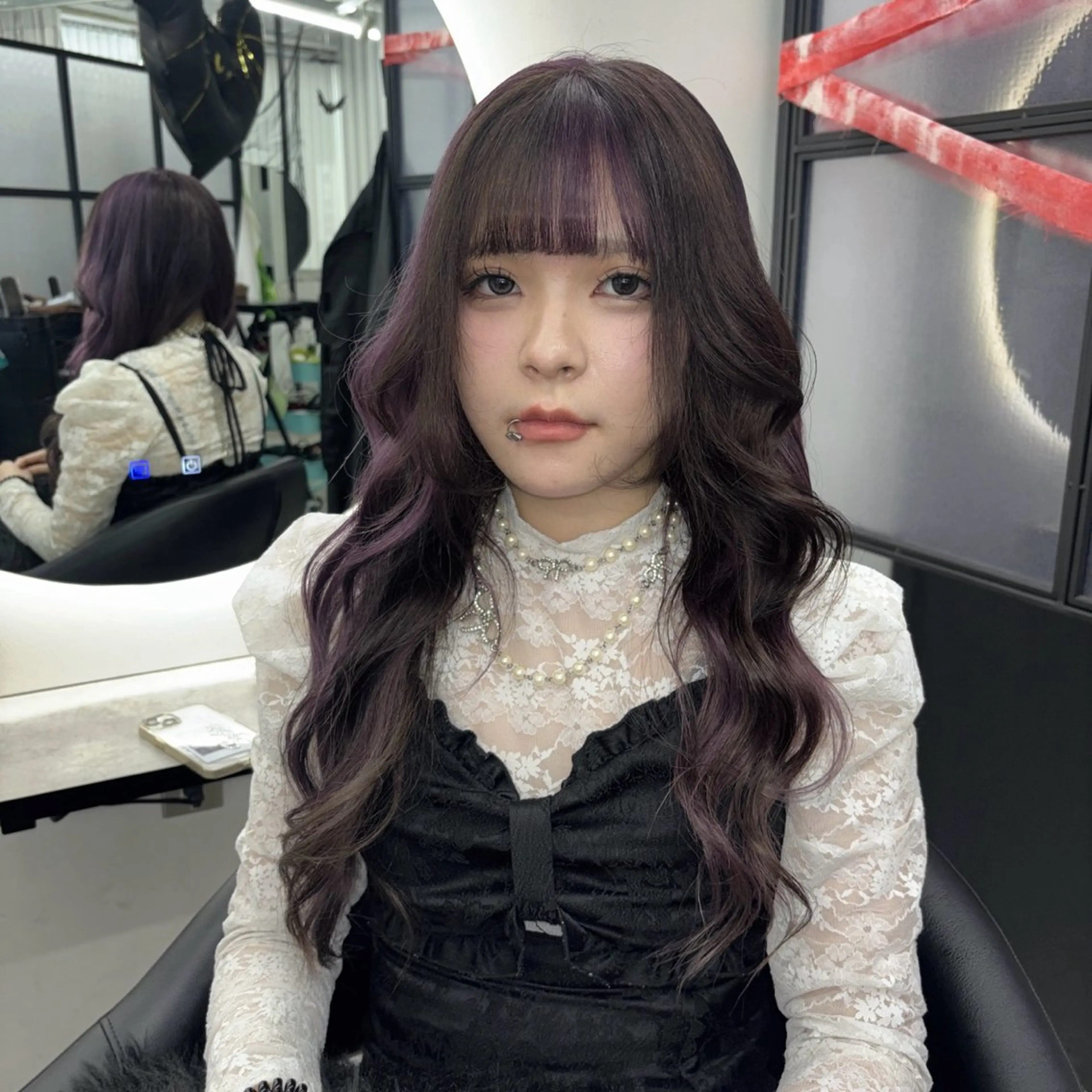 ロング カラー ヘアカラー Ren. 🦋デザインカラーのヘアスタイル