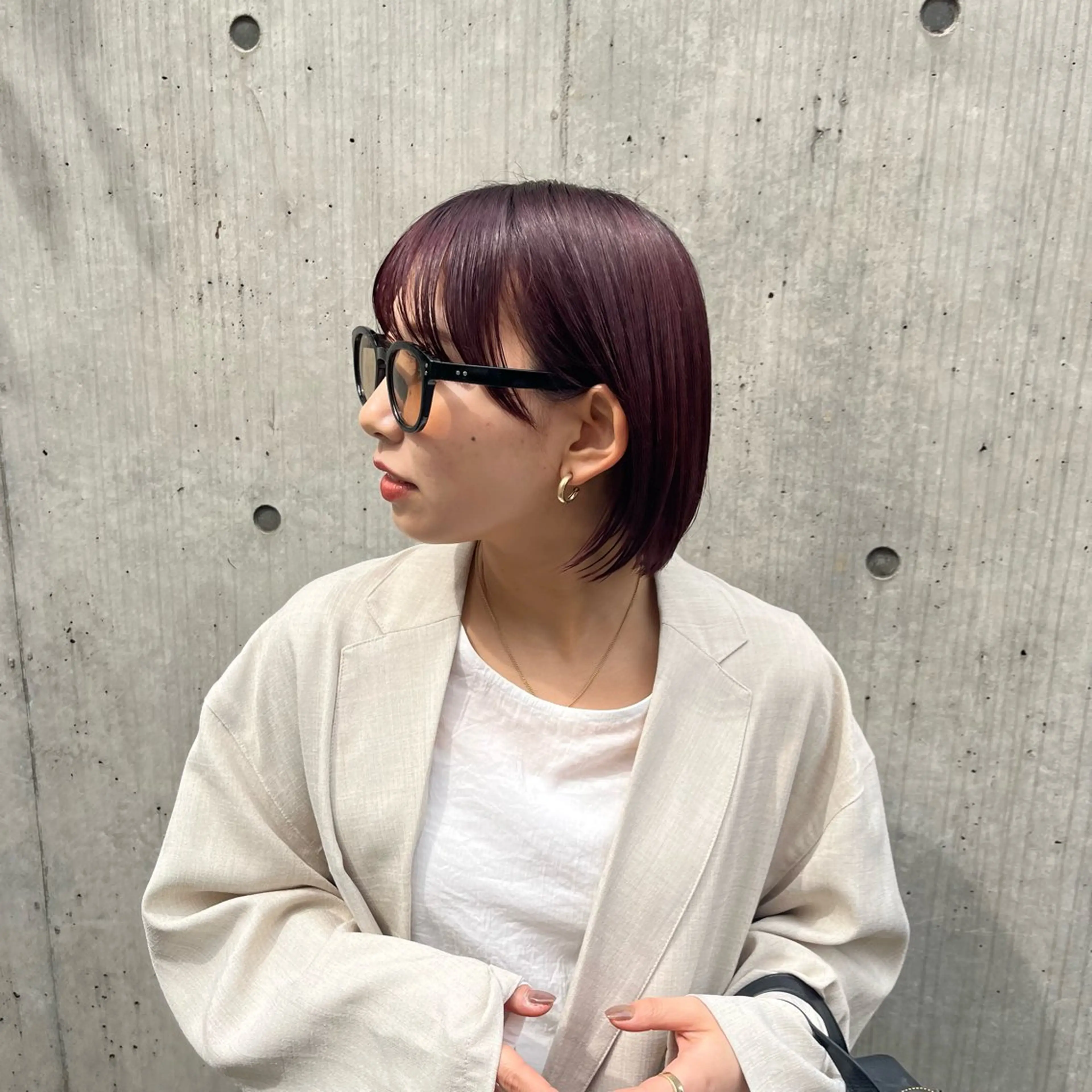 ミディアム カラー カット ヘアカラー トリートメント 地毛風艶カラー🌿 喜多夏海のヘアスタイル