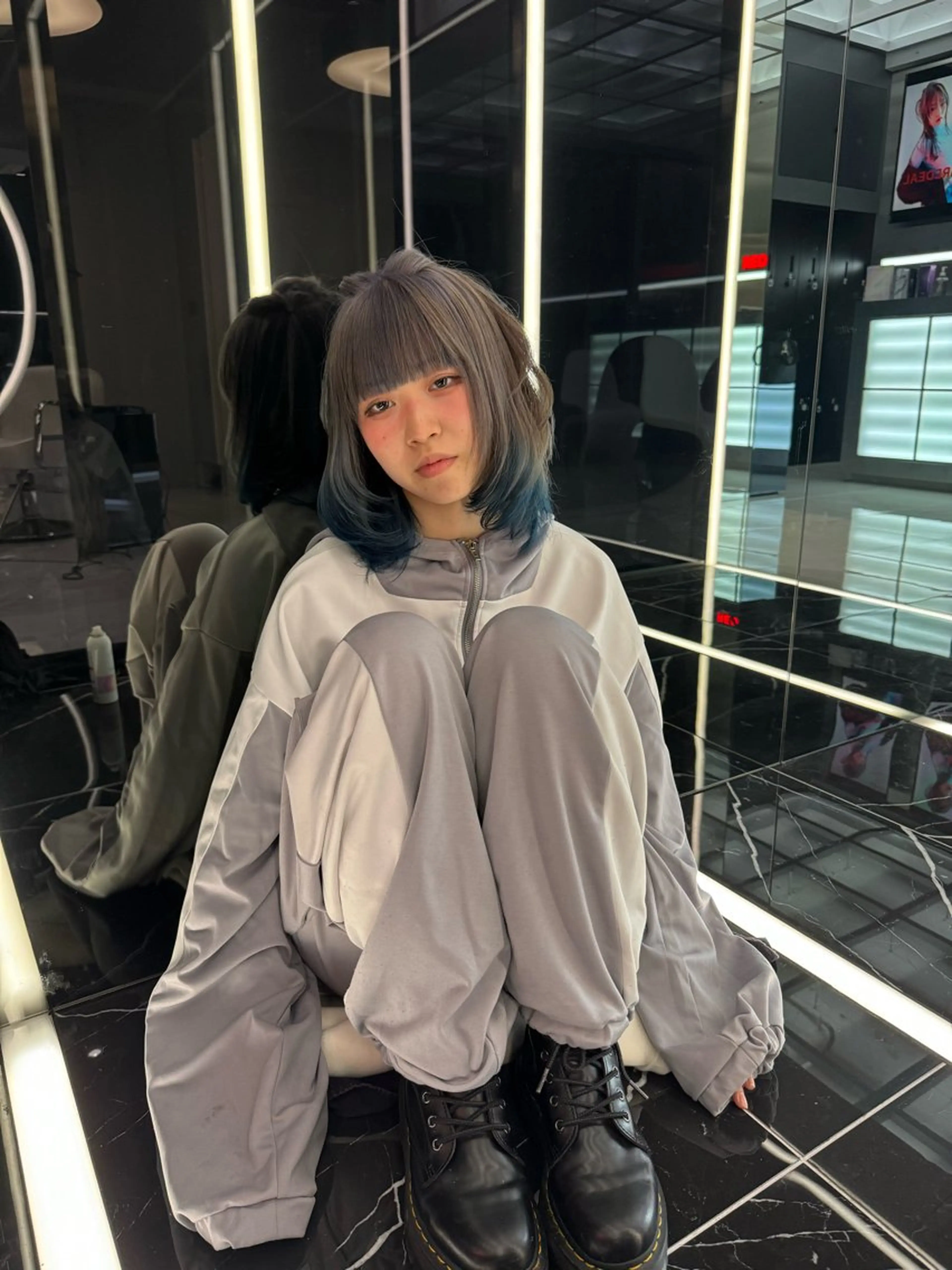 ミディアム REDEAL 渋谷所属・こうき/縮毛矯正/ ブリーチ縮毛矯正のヘアスタイル