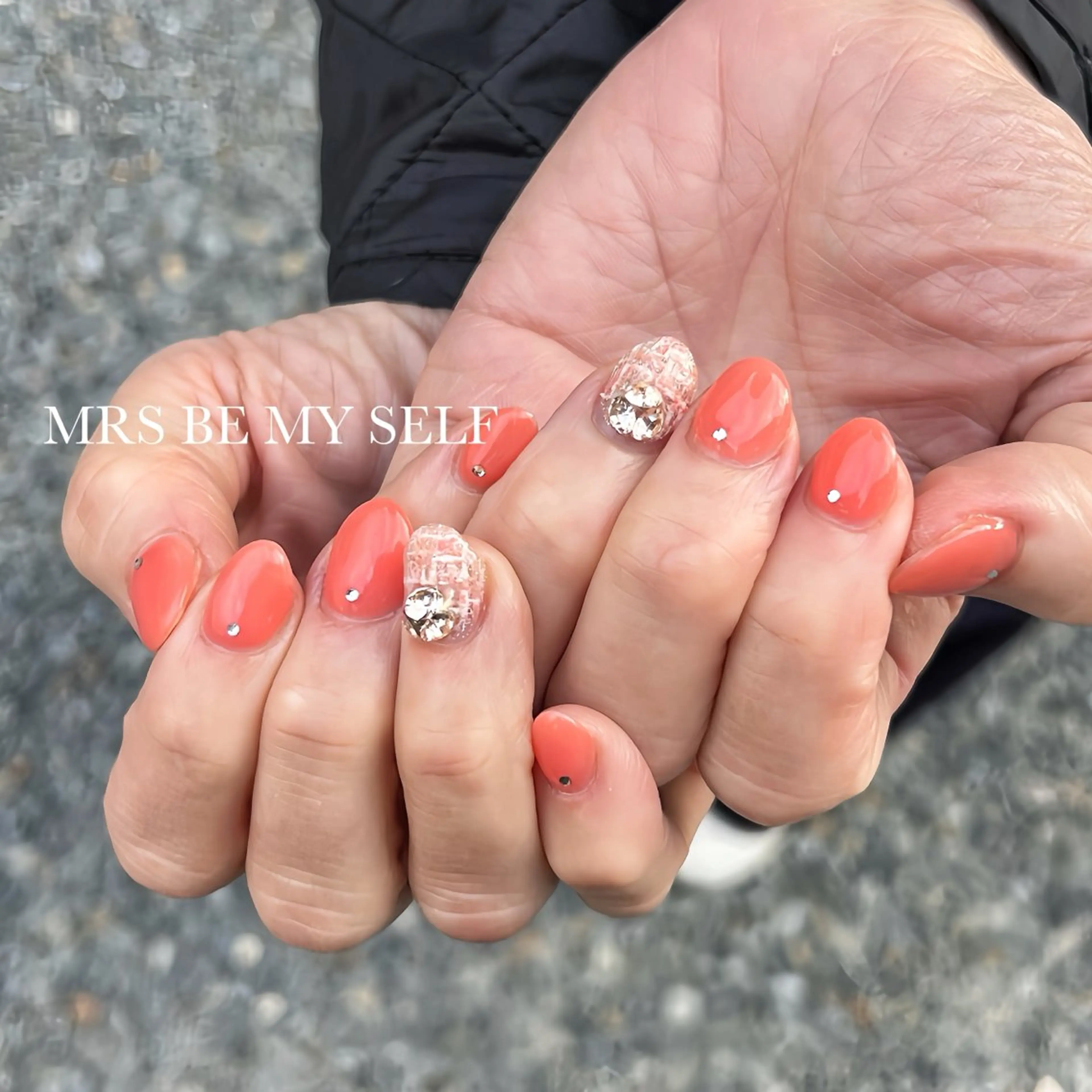 ネイル キラキラネイル ツイードネイル ハンドネイル MRS/ miyu🎀のネイルデザイン