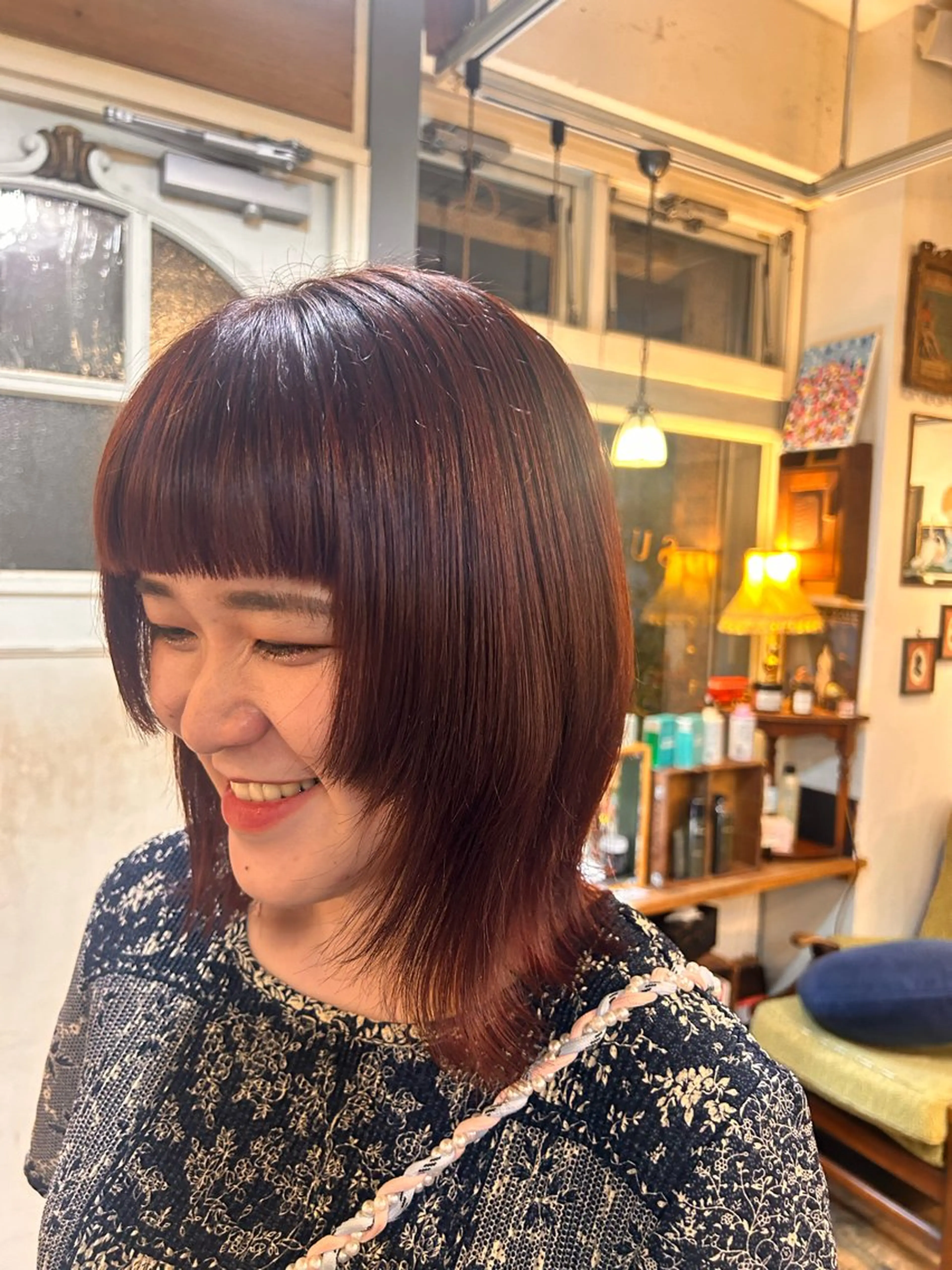 ミディアム カラー カット ヘアカラー トリートメント ヘッドスパ 清水千優/パーマ/透 明感カラー/メンズのヘアスタイル