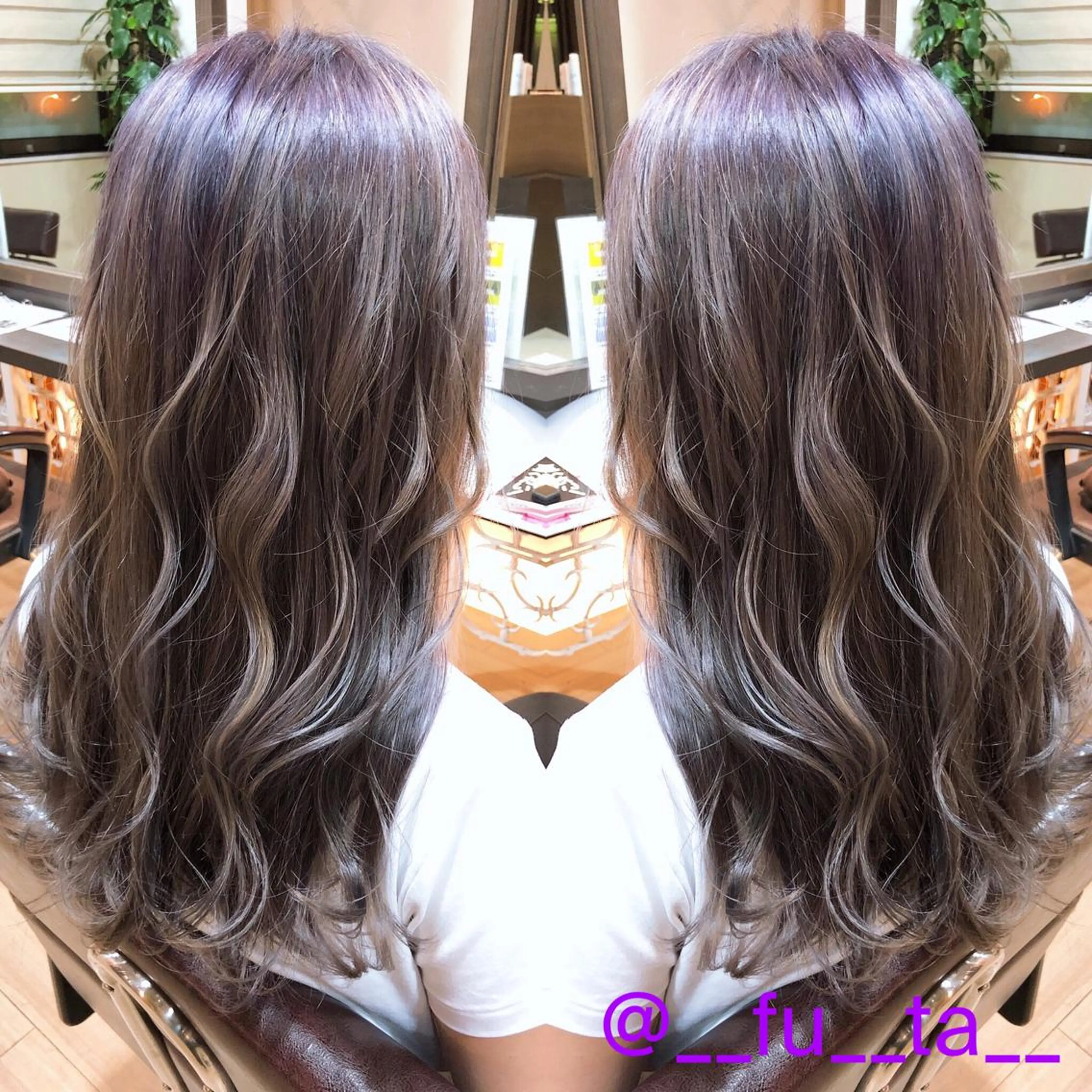 カラー ダブルカラー ラベンダーカラー シルバー niko by hair所属・髪質改善のプロ☘️ 二村祐輝のヘアスタイル