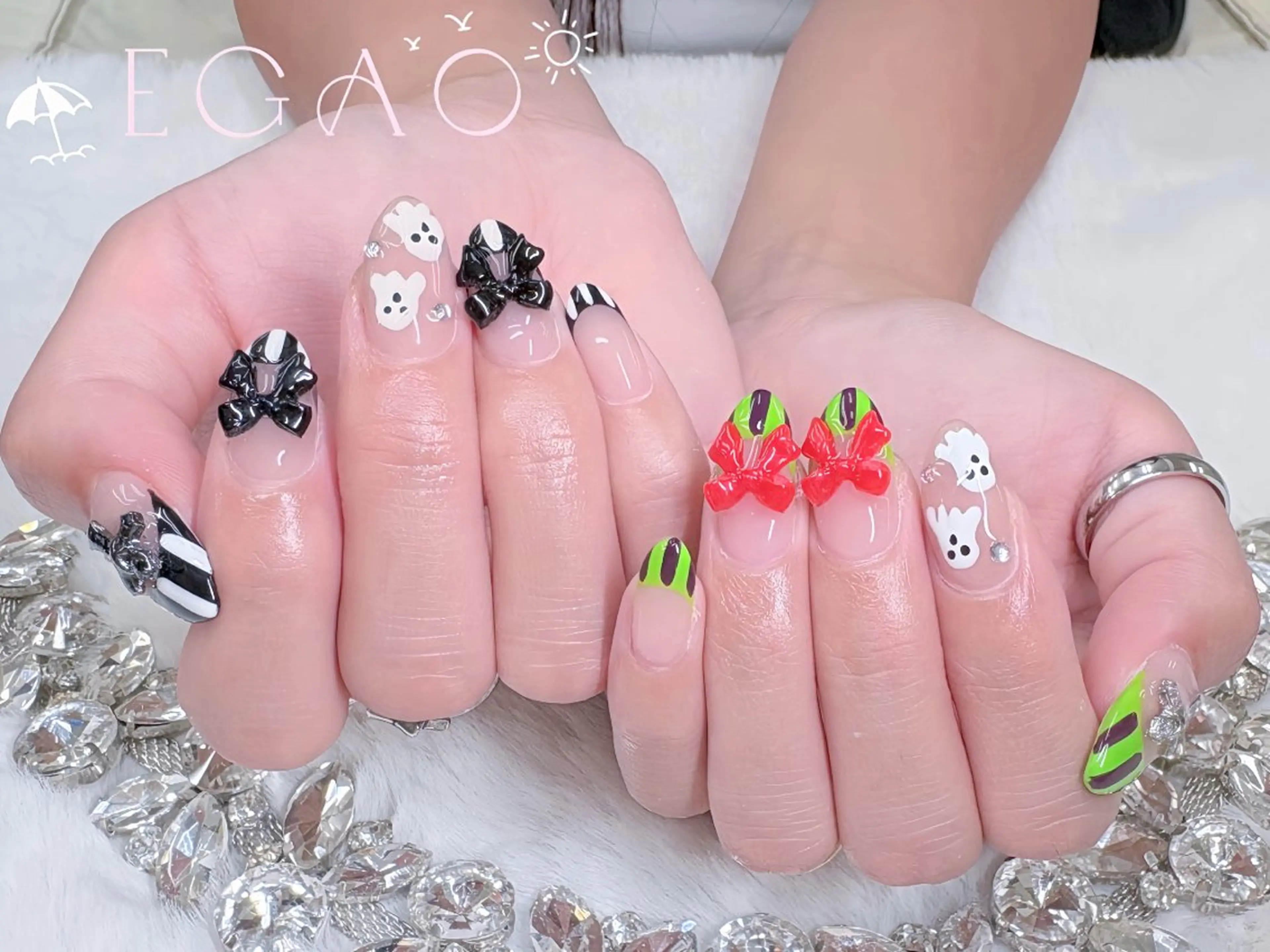 ネイル アートネイル フットネイル フレンチネイル ジェルネイル グラデーション ハンドネイル Egao Nail Salonのネイルデザイン