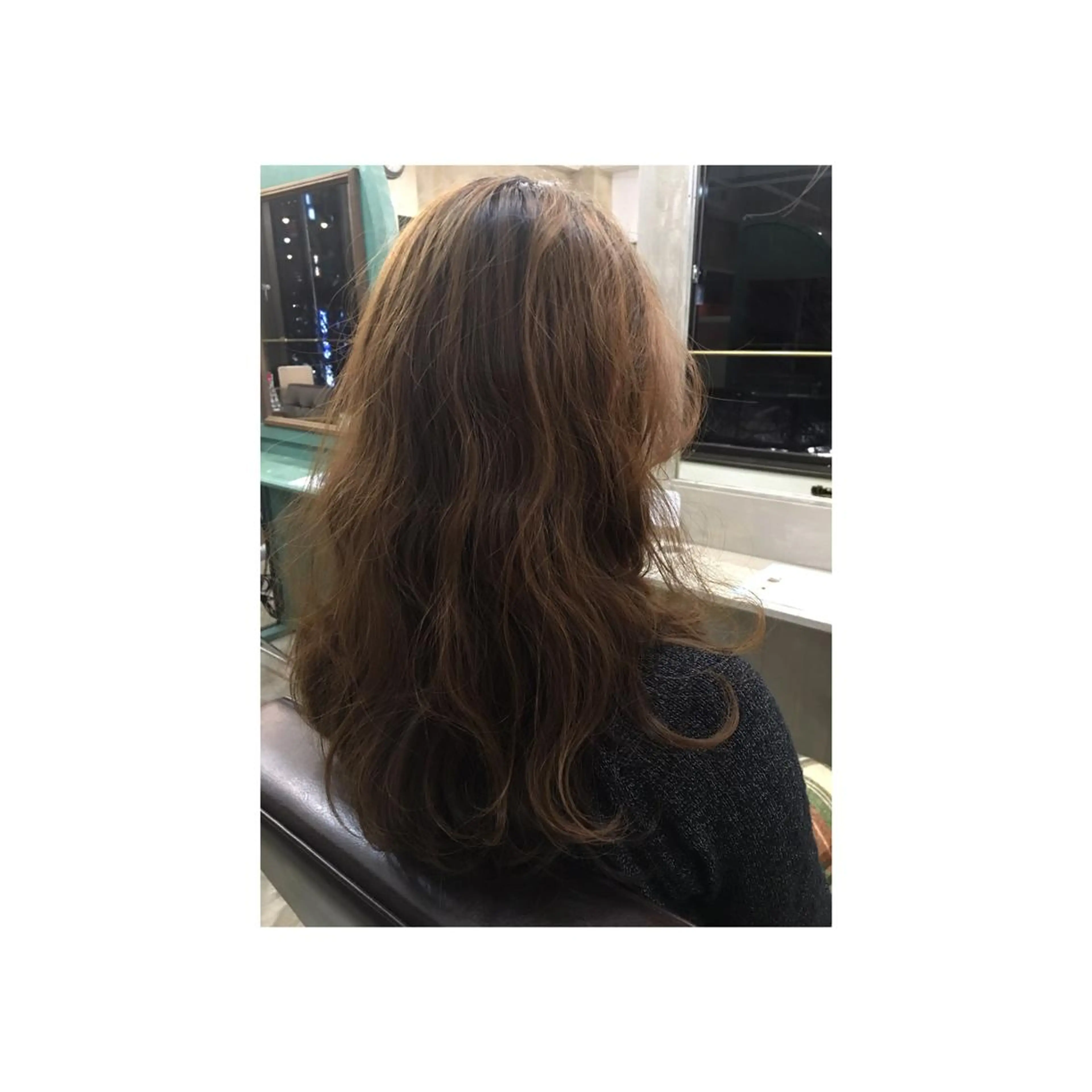 セミロング カラー パーマ 透明感カラー グラデーションカラー オレンジ 外国人風カラー 東北No.1完全個室 💐梶谷社長のヘアスタイル