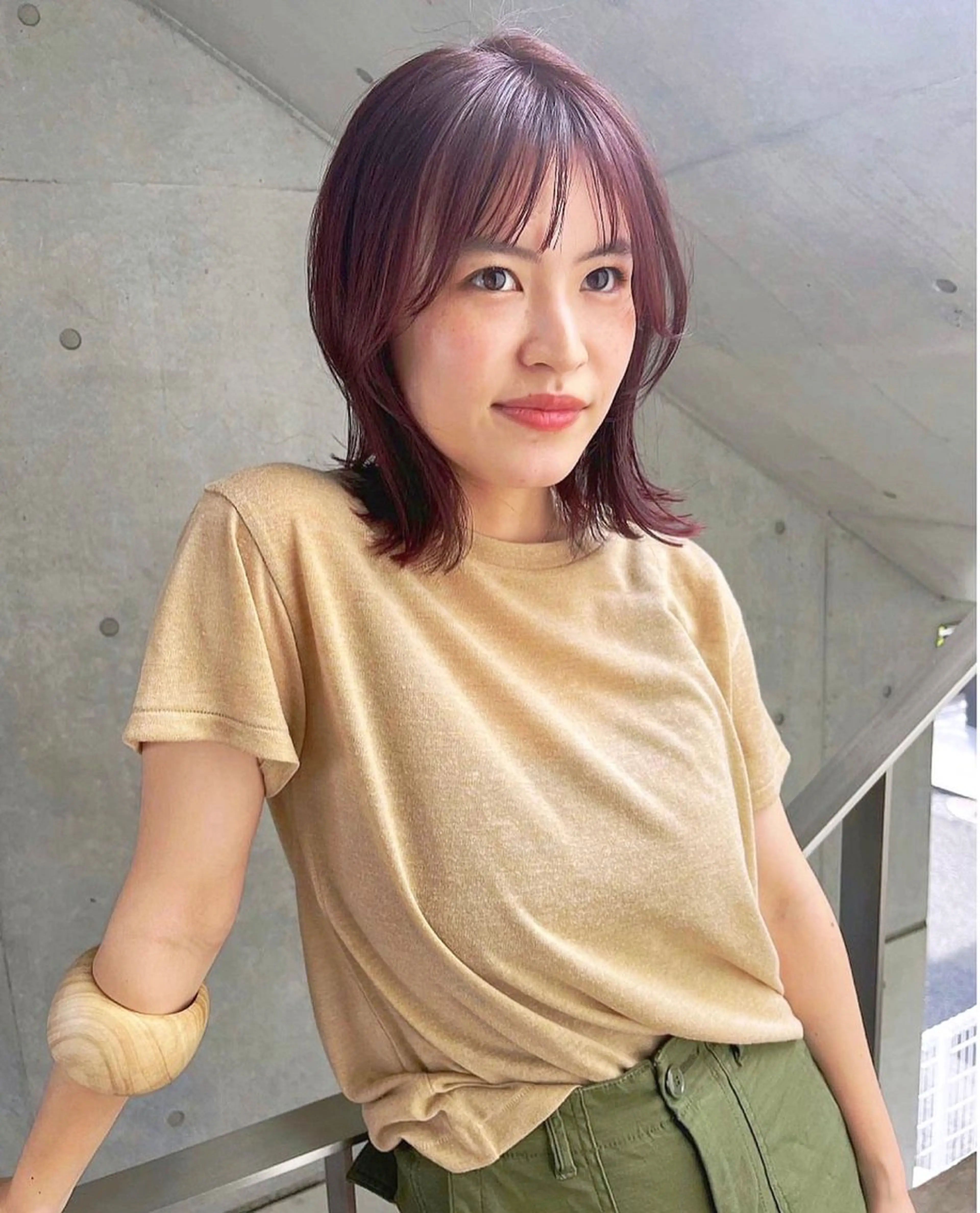 ミディアム カラー ピンクカラー GO TODAY SHAiRE SALON表参道Polaris店所属・暖色カラー/ピンク カラー/HARUKAのヘアスタイル