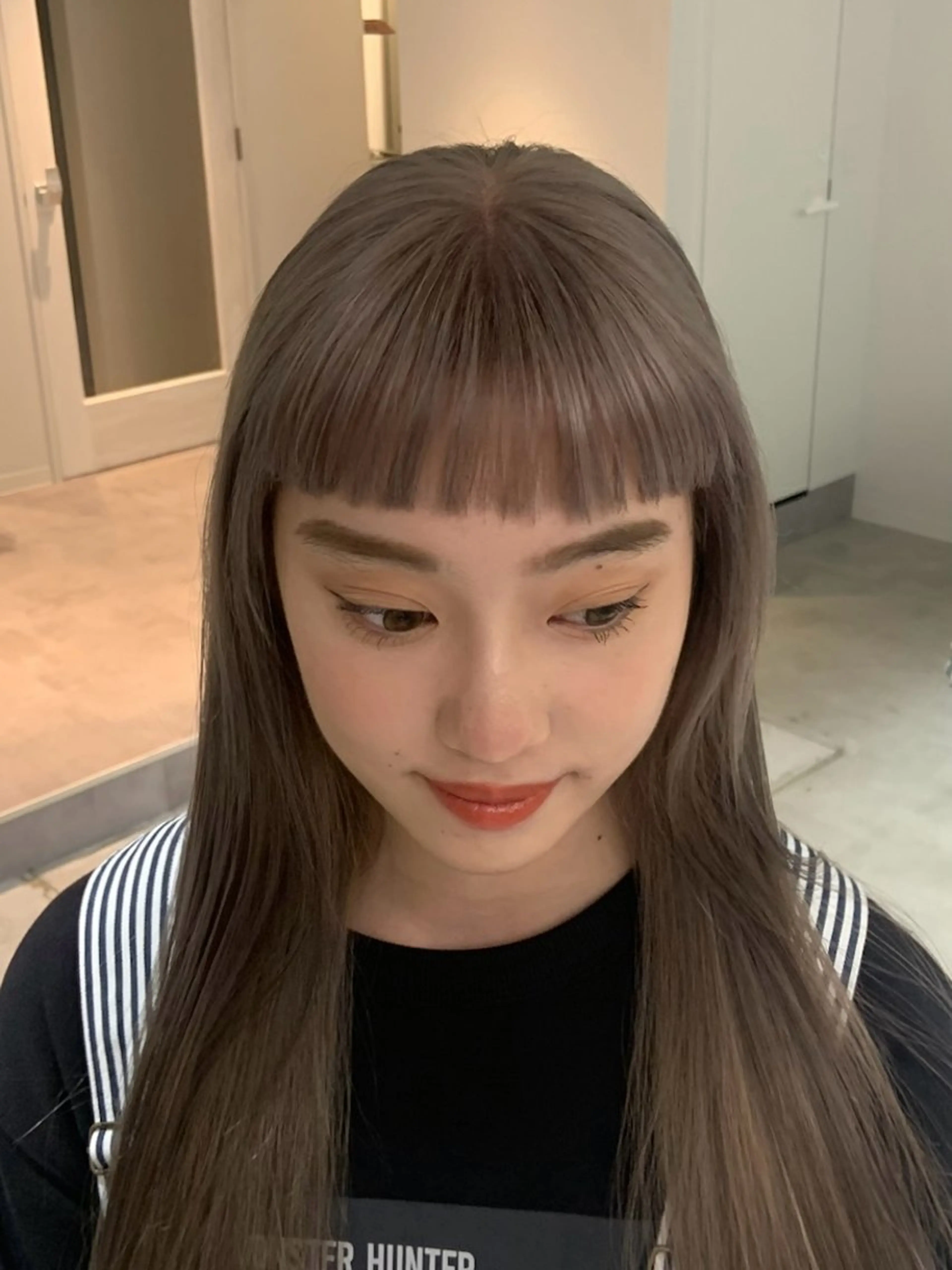 ロング カラー ブリーチ 透明感カラー グレージュ UNU【ユヌ】所属・＊UNU＊ RICOのヘアスタイル