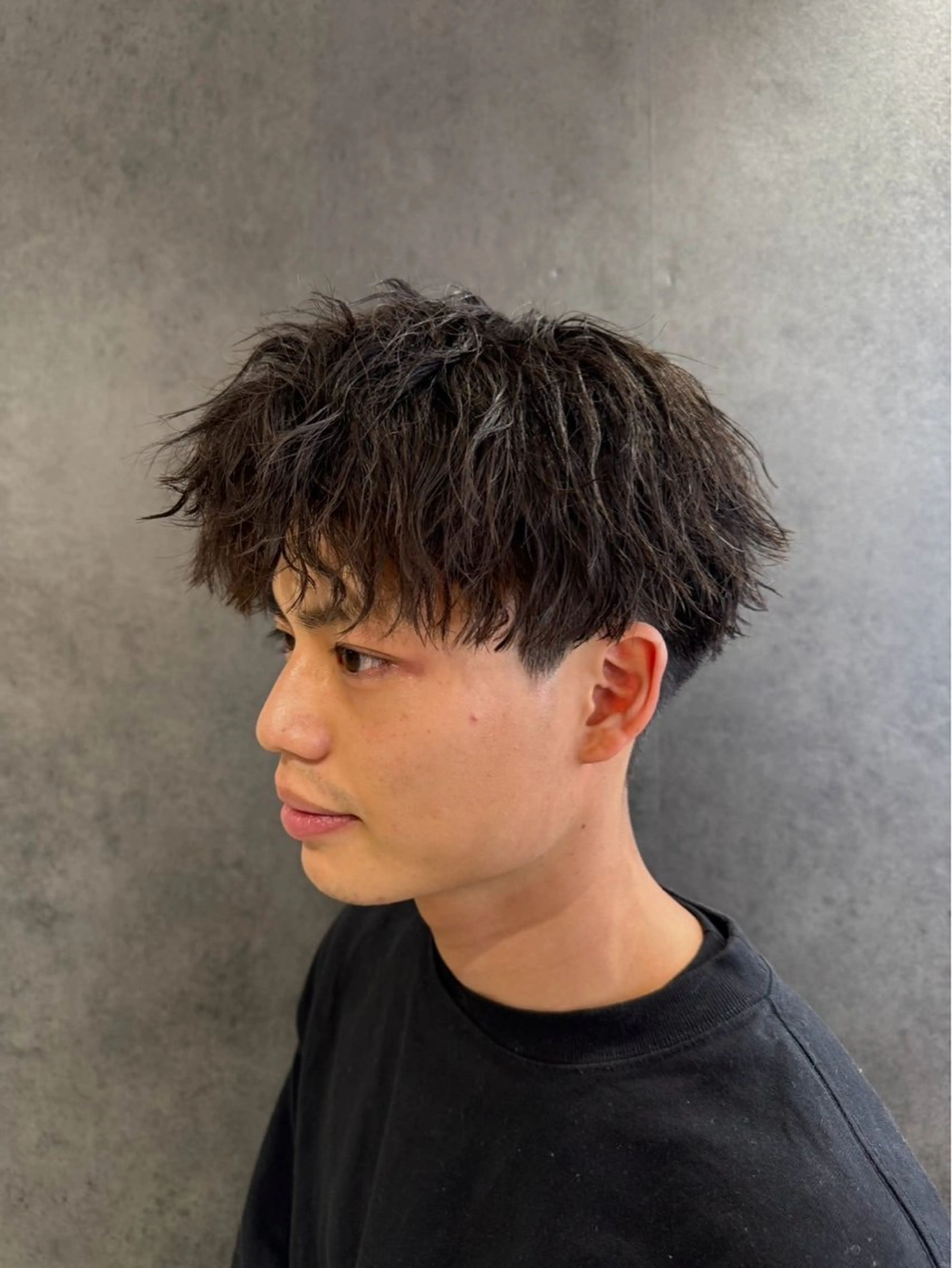 パーマ メンズ パーマ マッシュ/ センターパート/奈菜のヘアスタイル