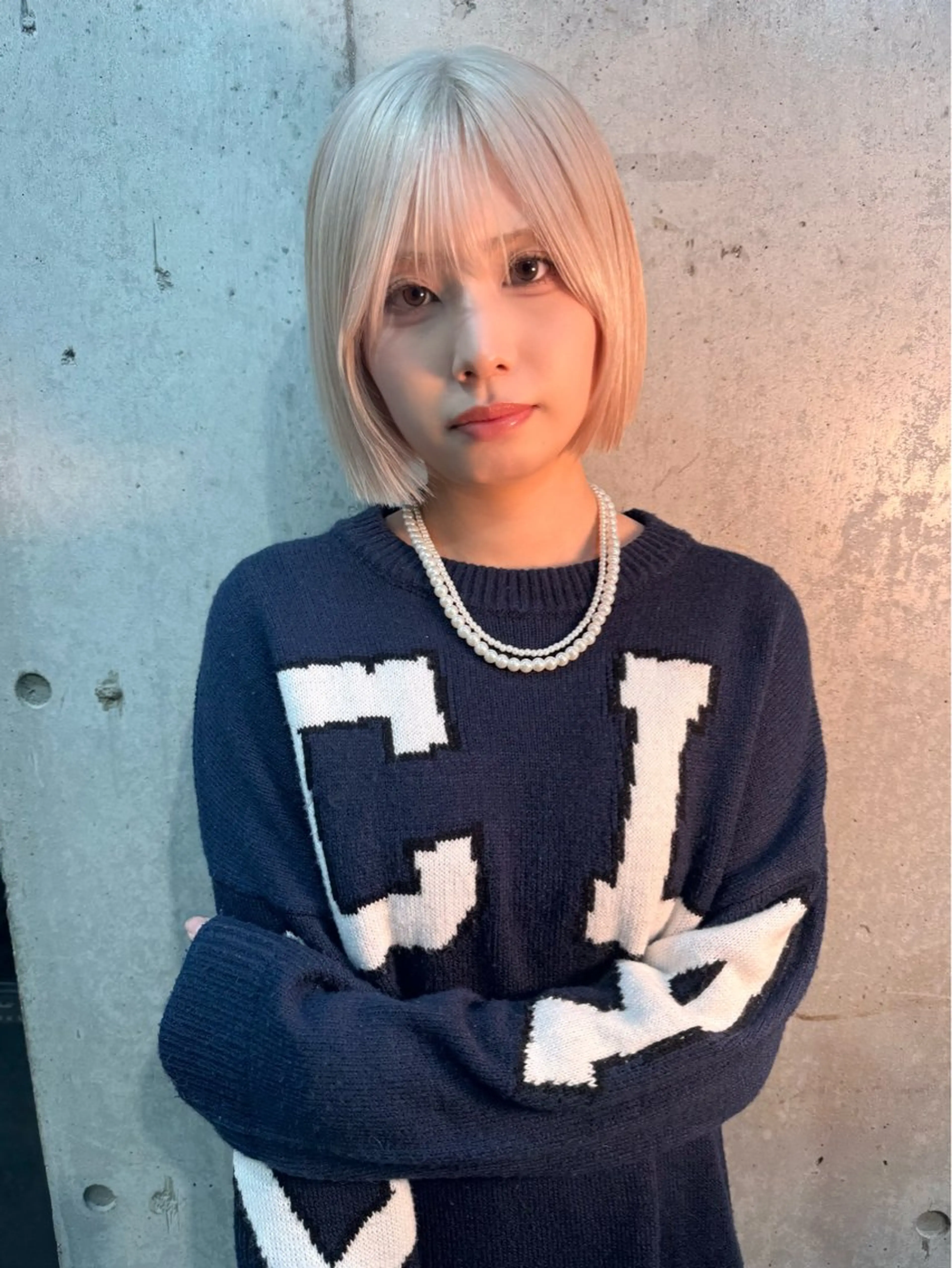 ショート カラー バレイヤージュ ブリーチ ブロンド ケアブリーチ ハイライトカラー カット ヘアカラー トリートメント lani 天神大名/ブリーチのヘアスタイル