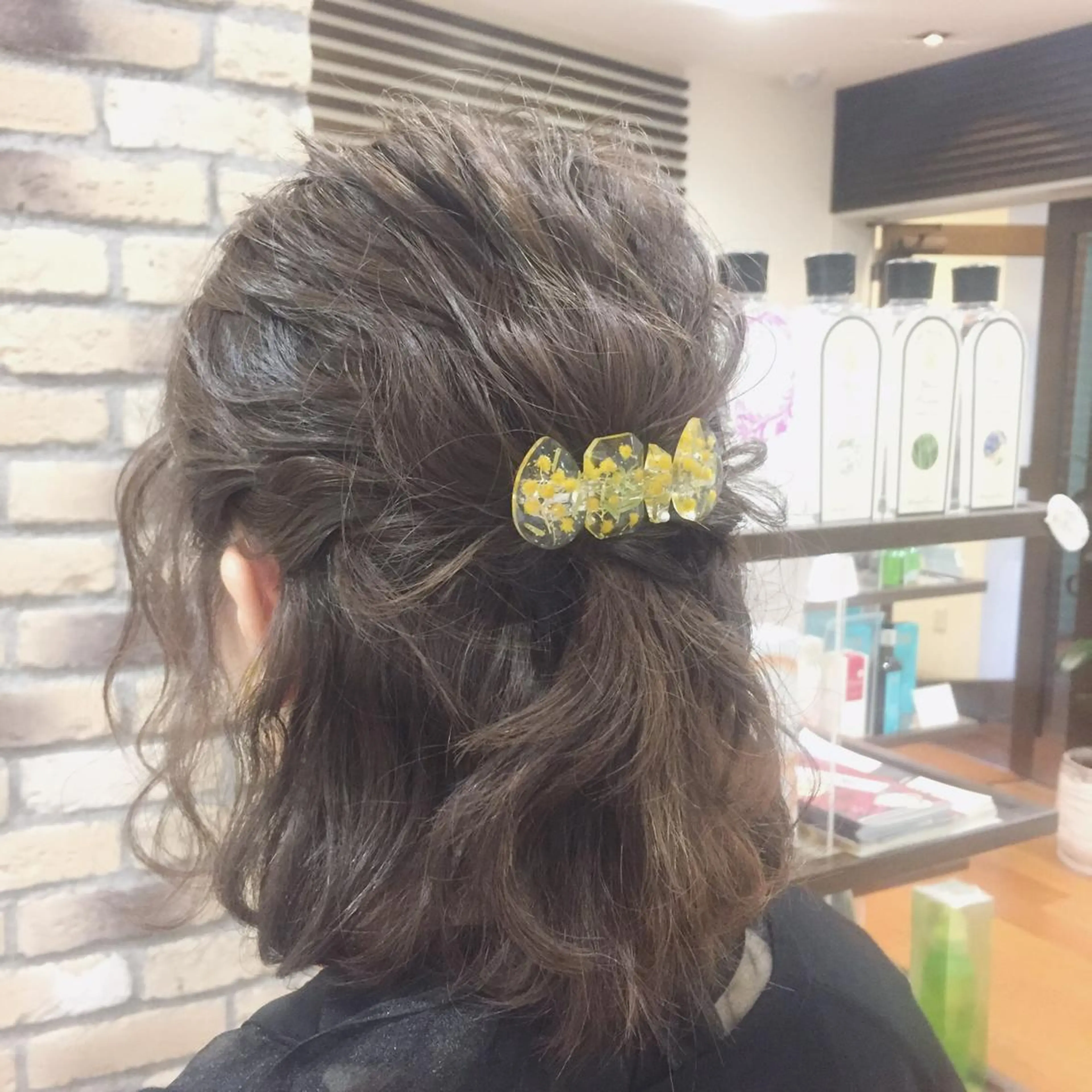 ミディアム ヘアアレンジ ハーフアップ 結婚式・ブライダル oggi +KENJE所属・大平 美沙のヘアスタイル
