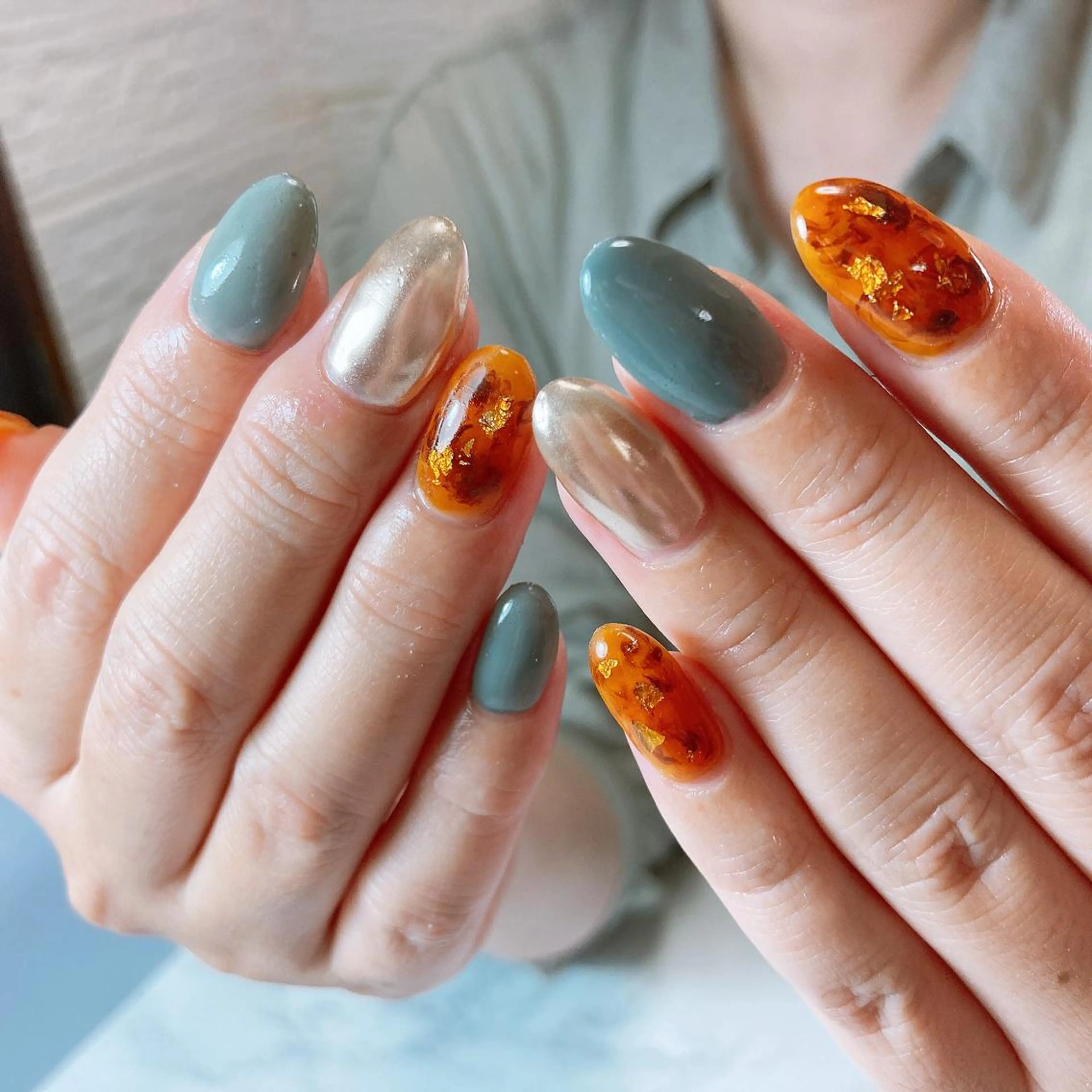 ネイル べっ甲ネイル ハンドネイル さゆりネイル&ビューティーサロン所属・古屋 早友里のネイルデザイン