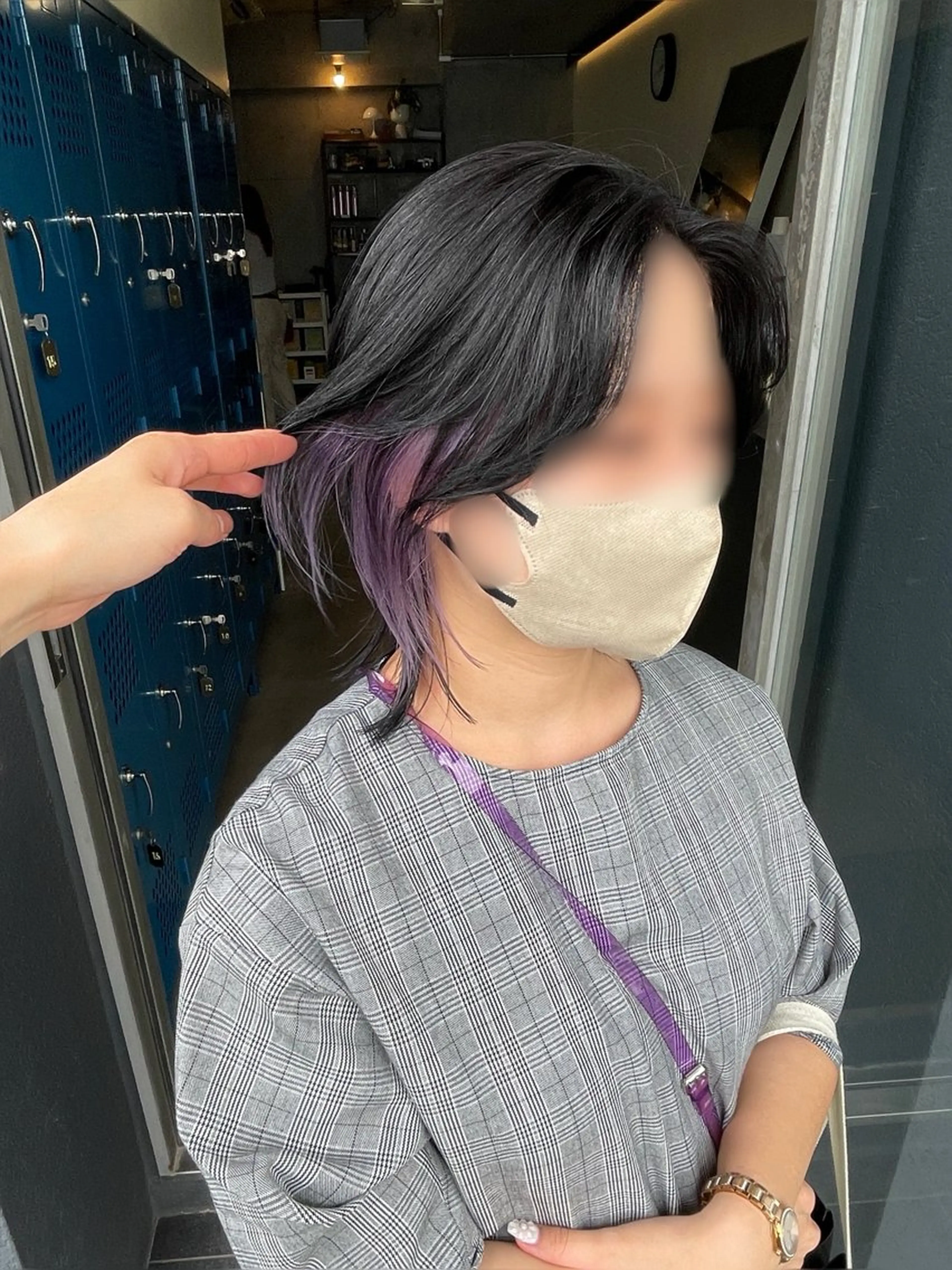 ミディアム 韓国リアルハッシュ レイヤーカットのヘアスタイル