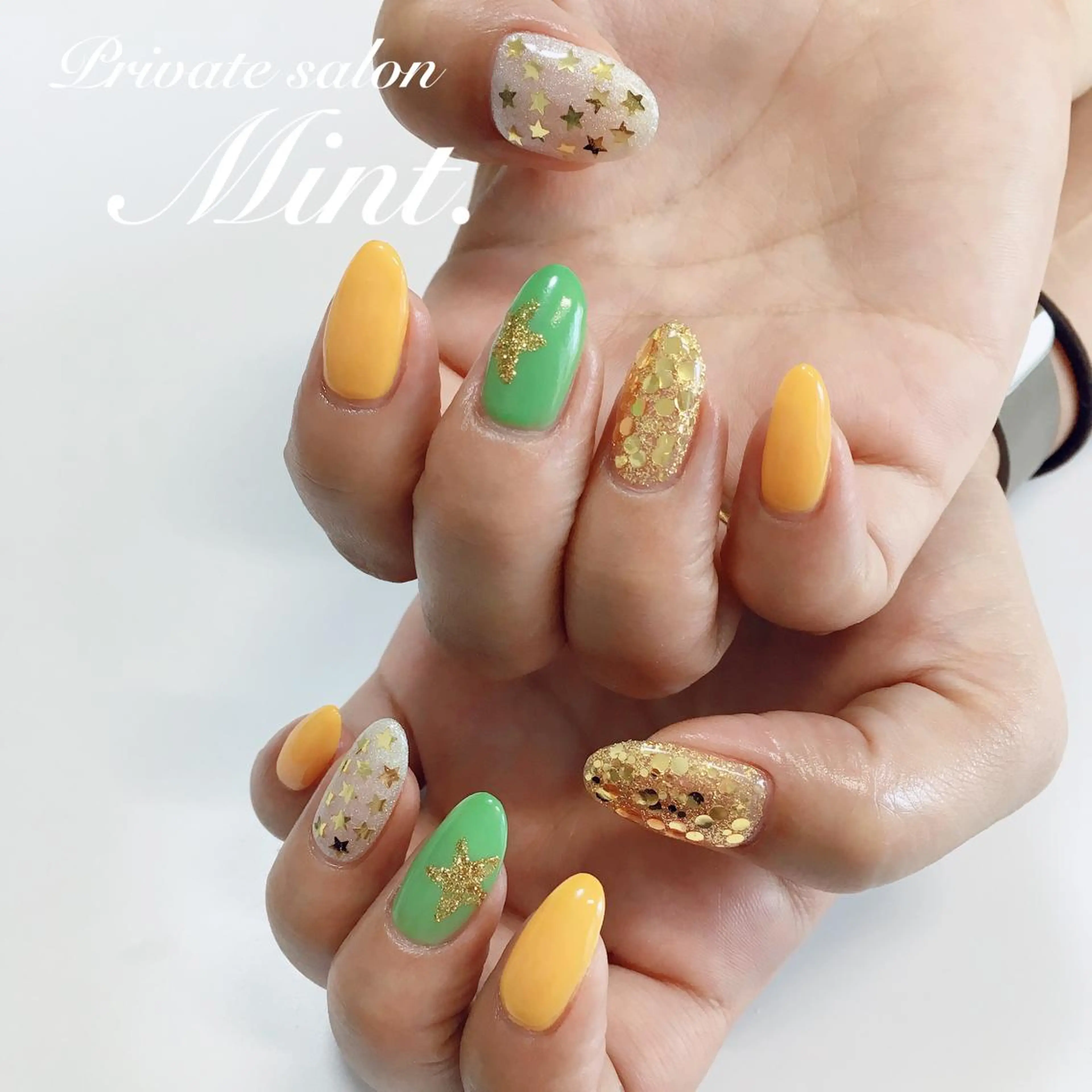 ロング ネイル ジェルネイル ハンドネイル Mint. nailのネイルデザイン