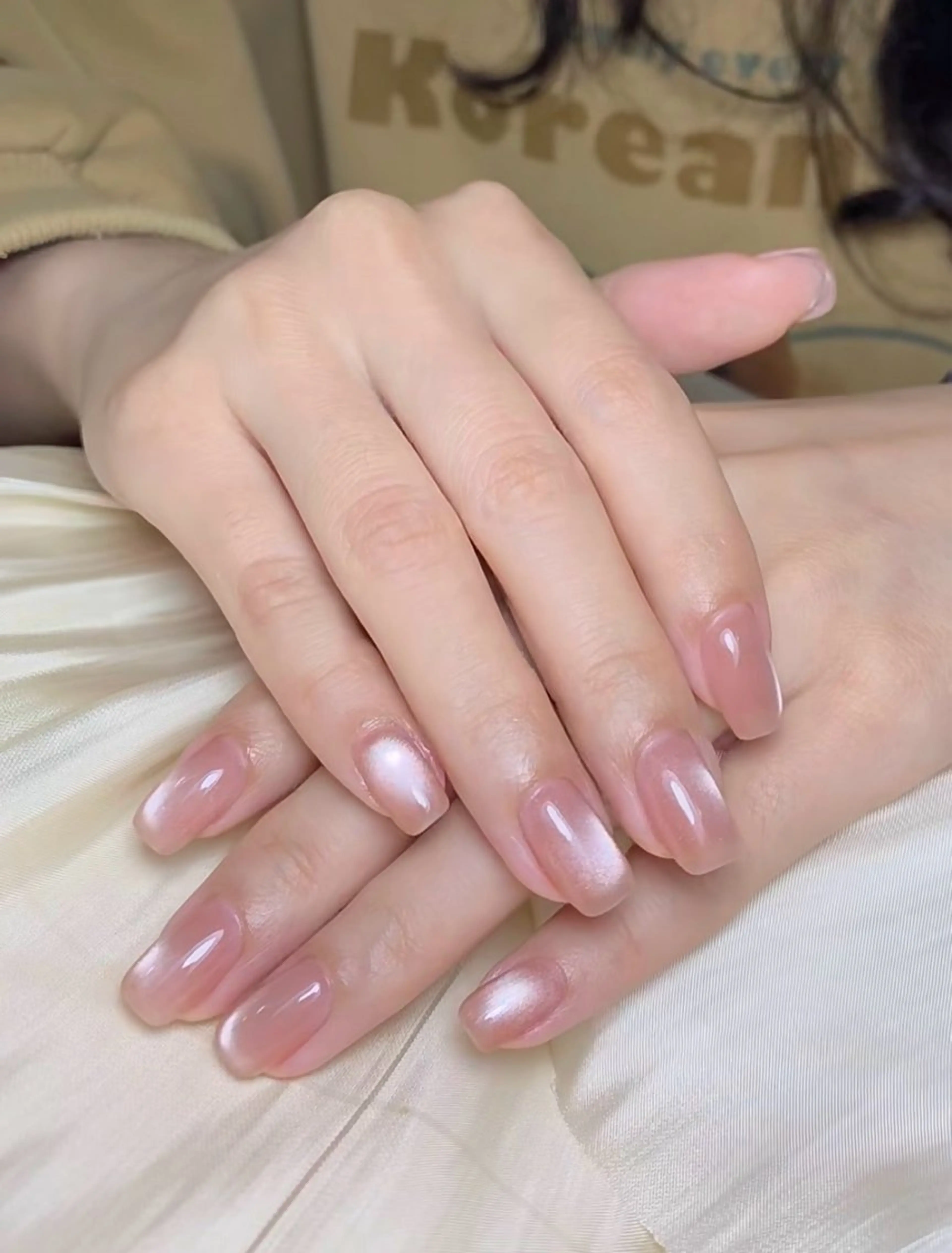 ネイル アートネイル オーロラネイル クリアネイル 長さ出し フレンチネイル ハンドネイル 佐藤 笹のネイルデザイン