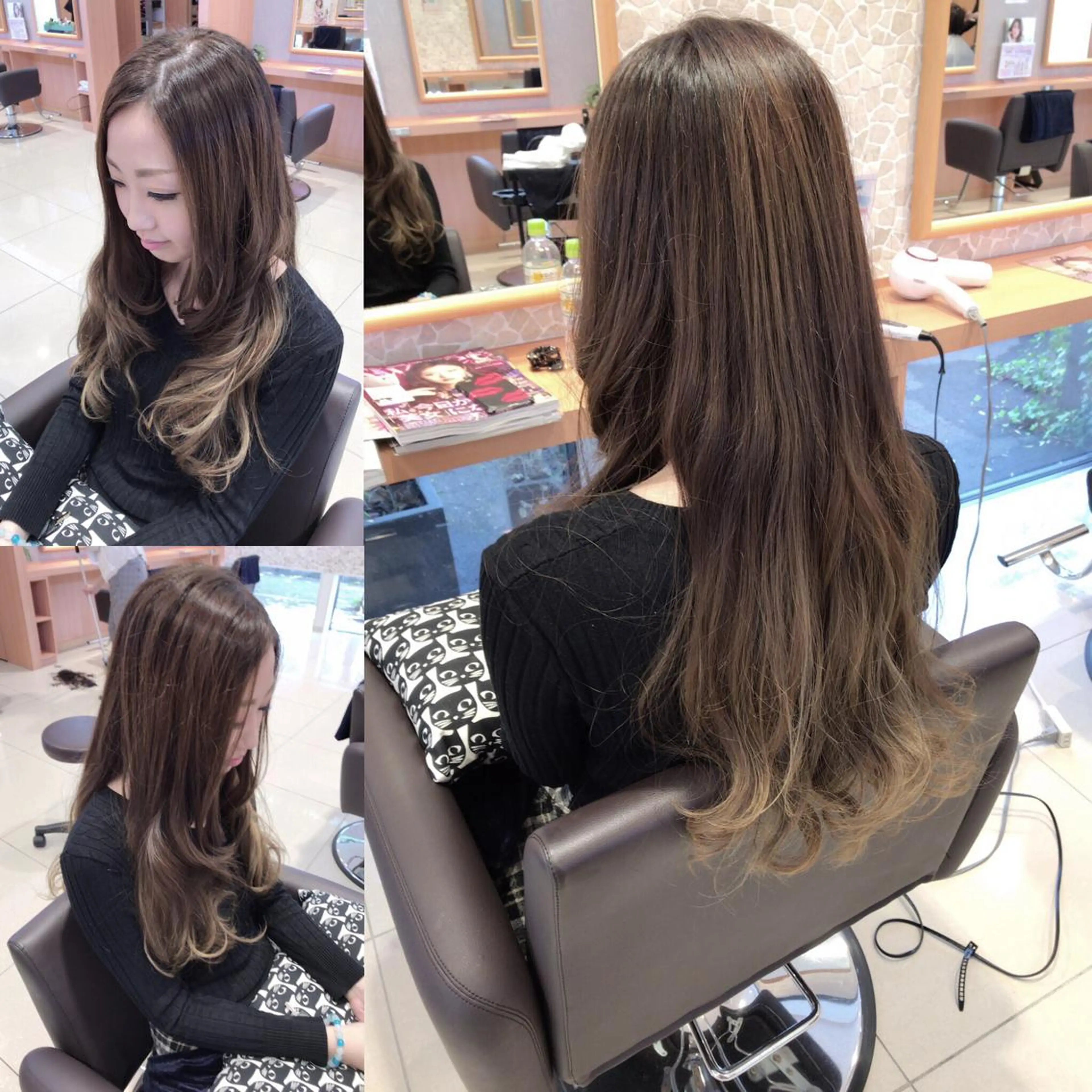 ロング カラー レイヤーカット匠 イソザキノリユキのヘアスタイル