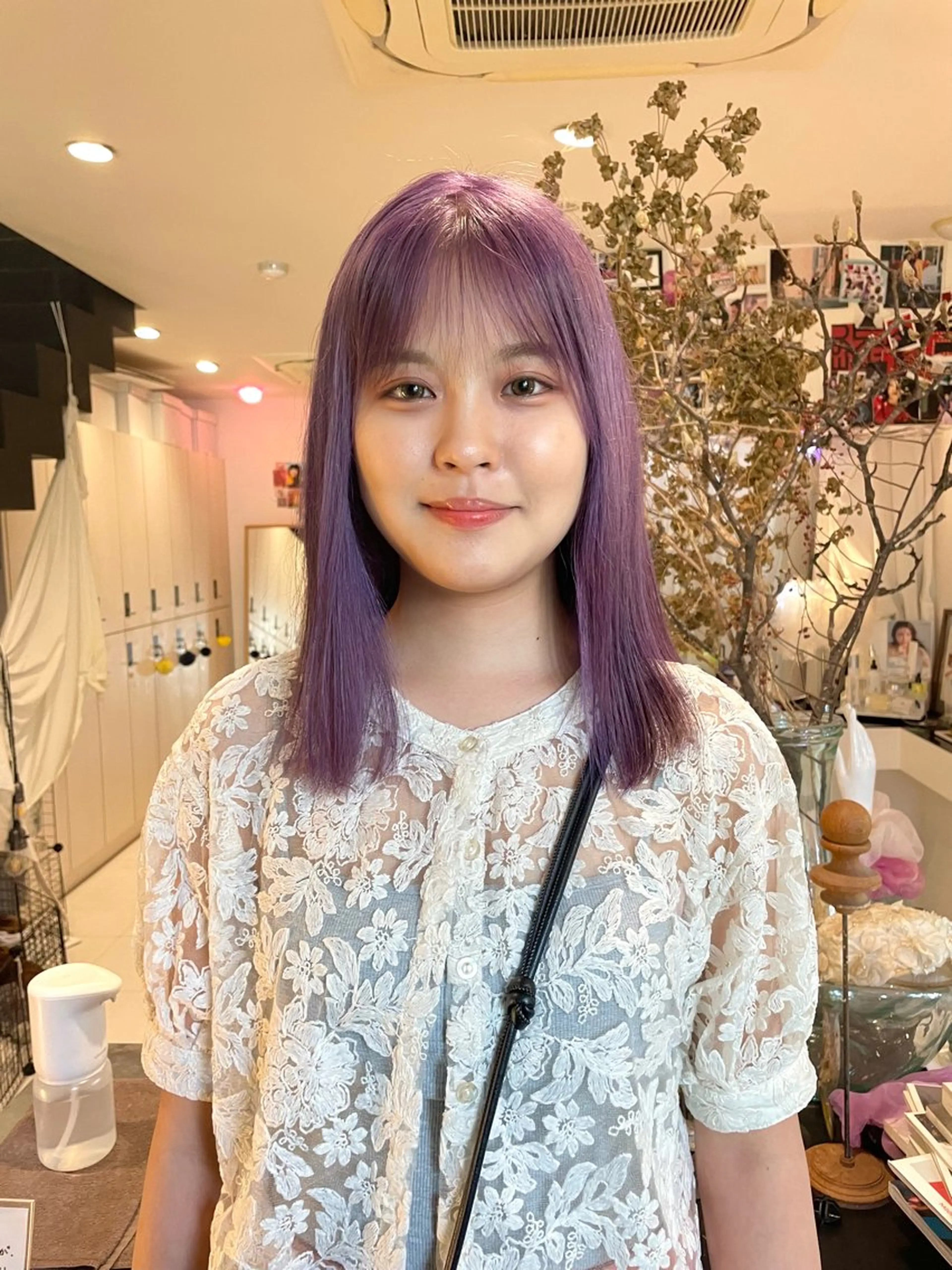 ミディアム カラー ブリーチ ケアブリーチ ヘアカラー nishiura nanasaのヘアスタイル