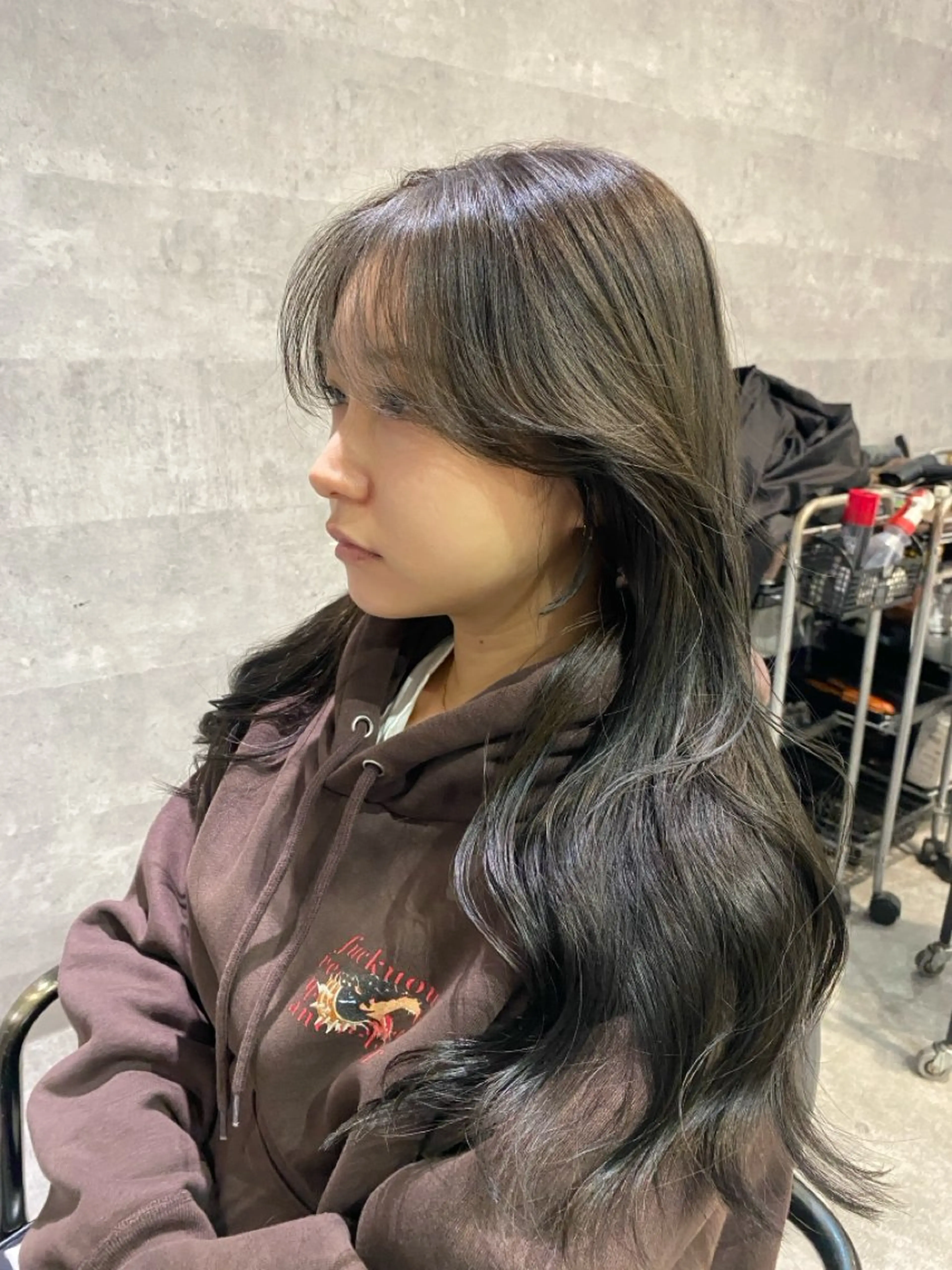 ロング カット ヘアカラー _WHITE難波店[アンダーバーホワイト]所属・艶カラー/髪質改善 /韓国風/中村嘉秀のヘアスタイル