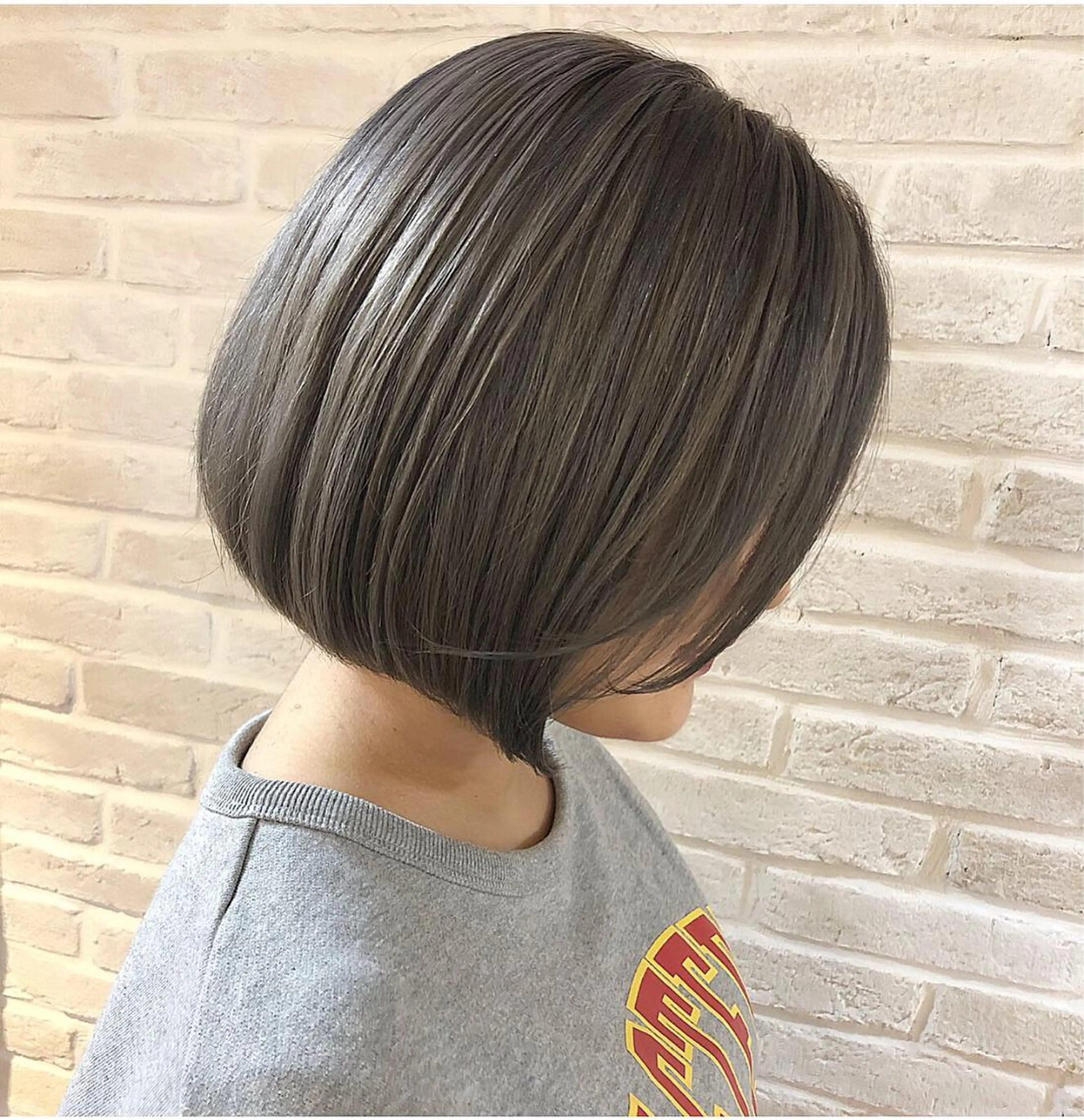 ミディアム カラー アッシュ アッシュグレー アッシュグレージュ ブリーチ グレージュ hair salon Ranun髪質改善のヘアスタイル