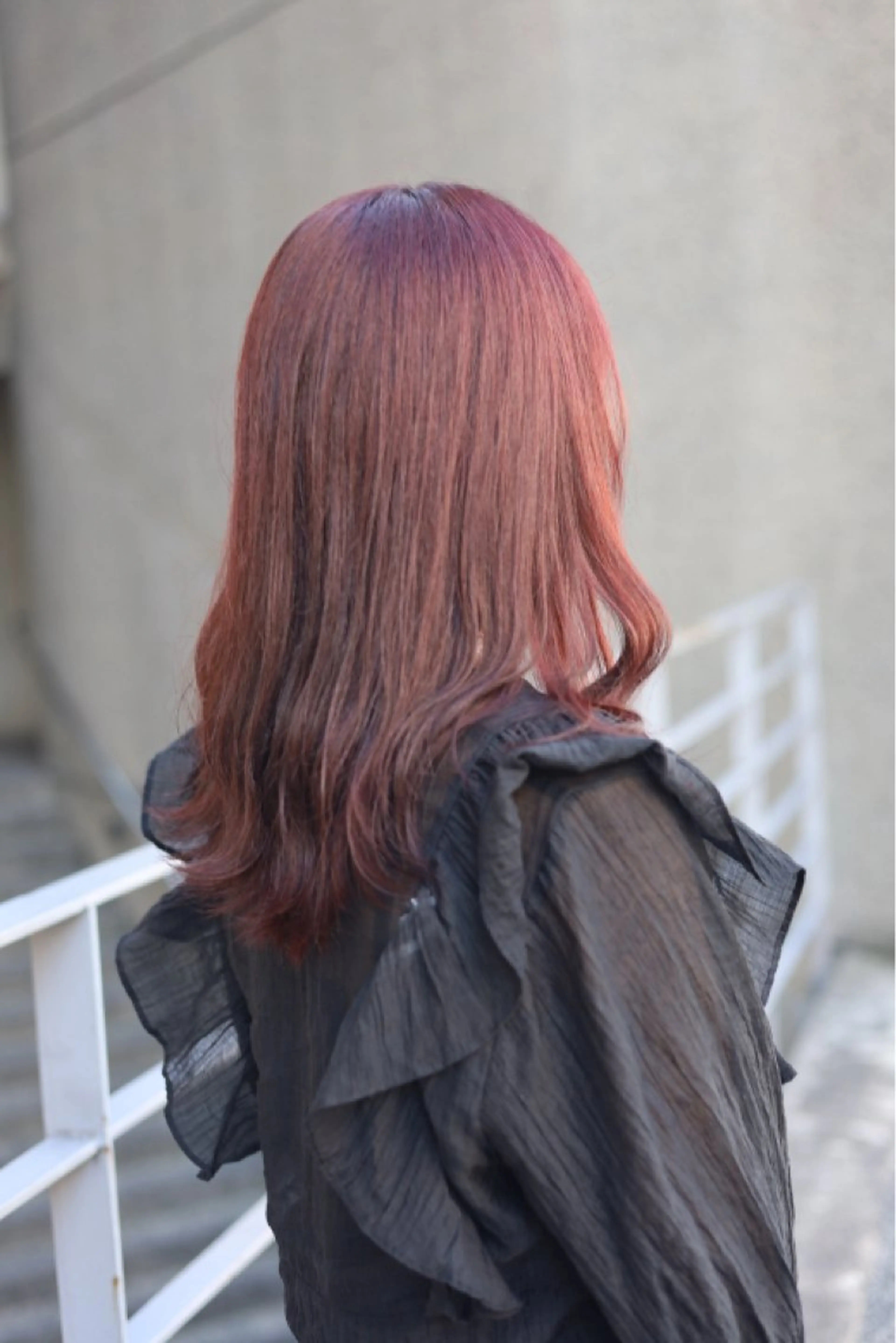 ロング カラー ブラウンカラー ピンクカラー ピンクブラウン ヘアカラー 森山 陽菜のヘアスタイル