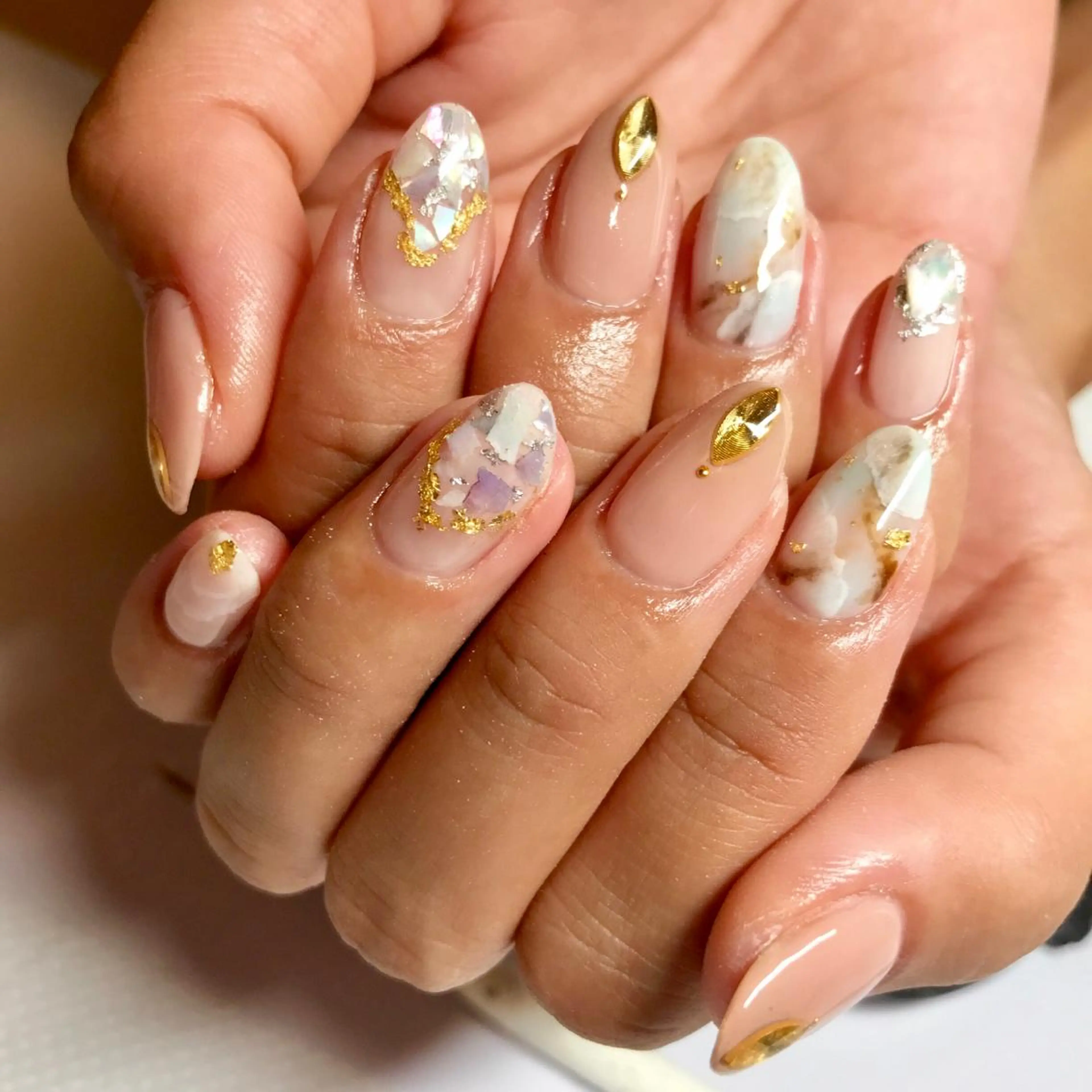 ネイル 大理石ネイル(マーブル) ハンドネイル maggienail所属・Maggie Nagisaのネイルデザイン