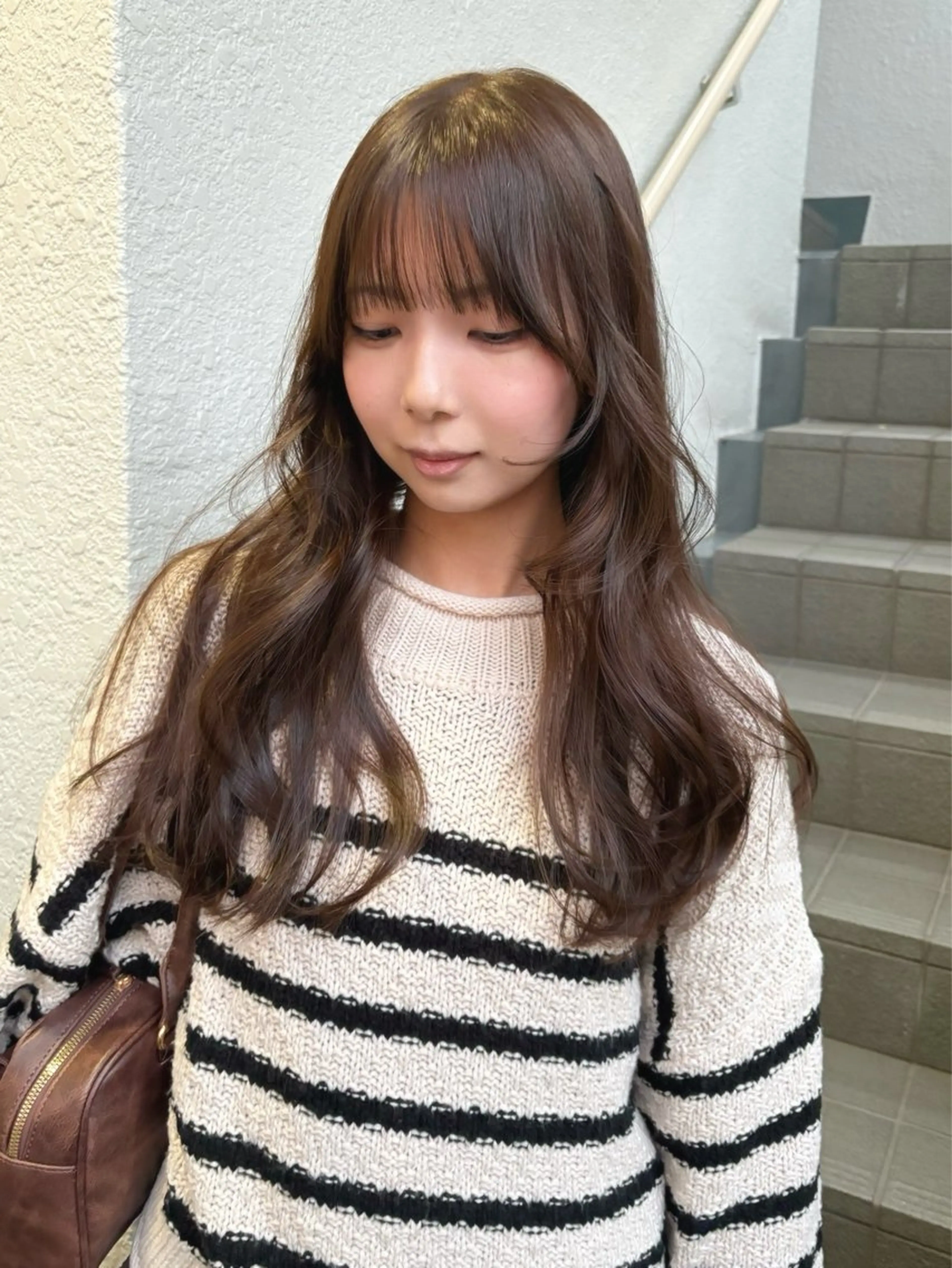 ロング カラー カット ヘアカラー 似合わせレイヤー🍏 ★パーマ/ののかのヘアスタイル