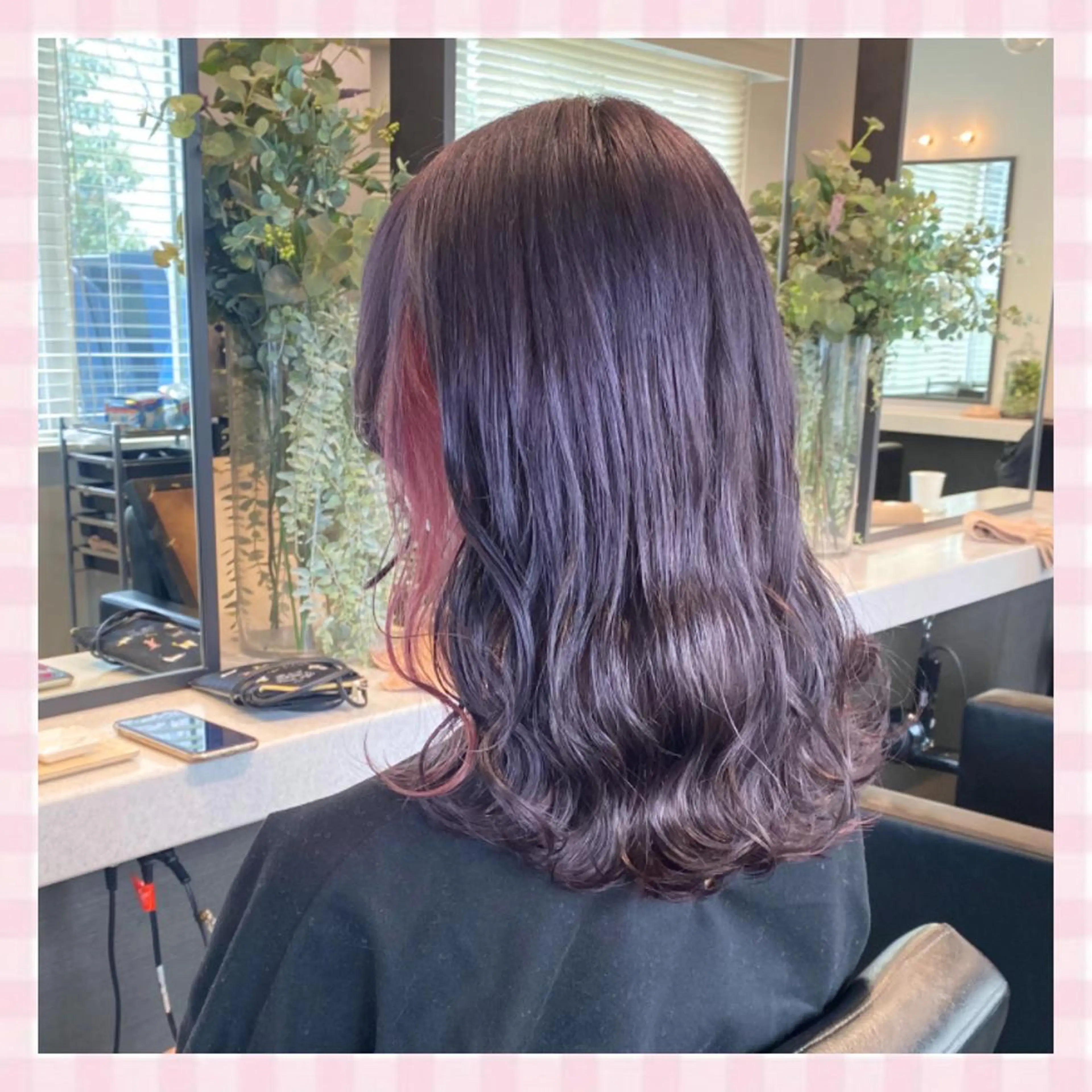 セミロング カラー 💗ガーリーヘア🎀 saki💗のヘアスタイル