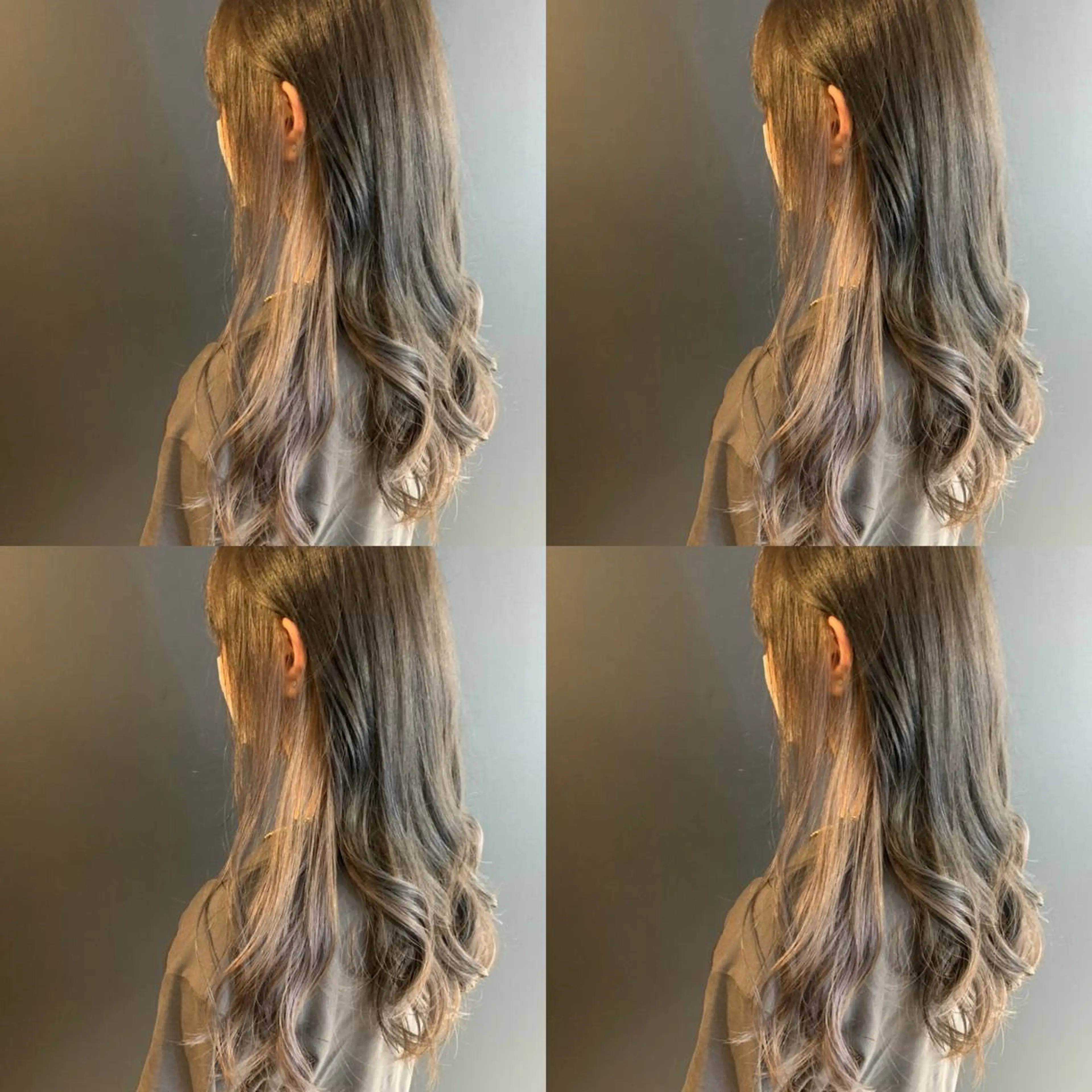 セミロング カラー ベージュカラー ラベンダーカラー ラベンダーベージュ ✨髪質改善✖︎韓国 レイヤー✨ナカムラのヘアスタイル