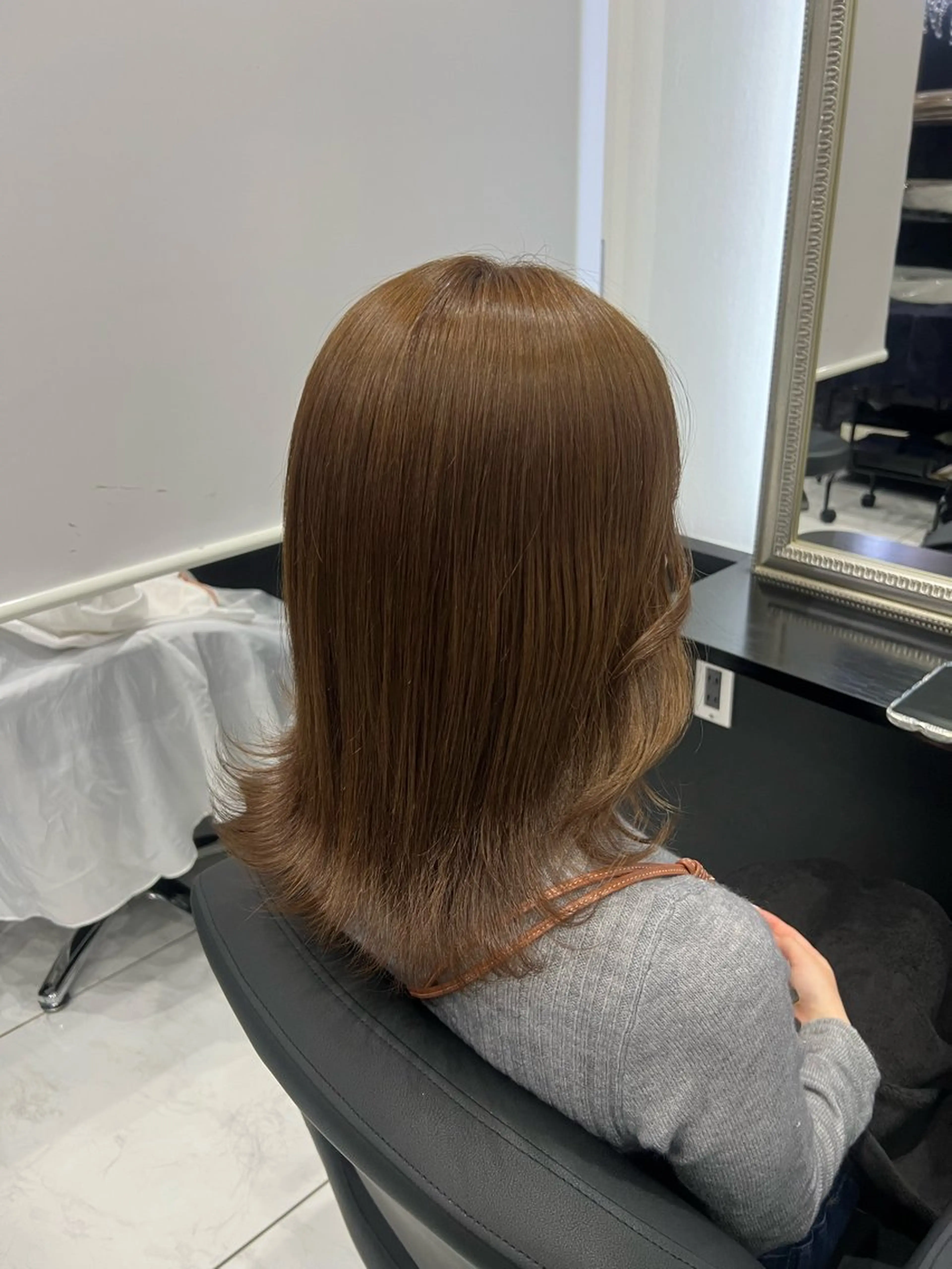 ミディアム カラー ベージュカラー YUDU🍊 germe/ジェルムのヘアスタイル