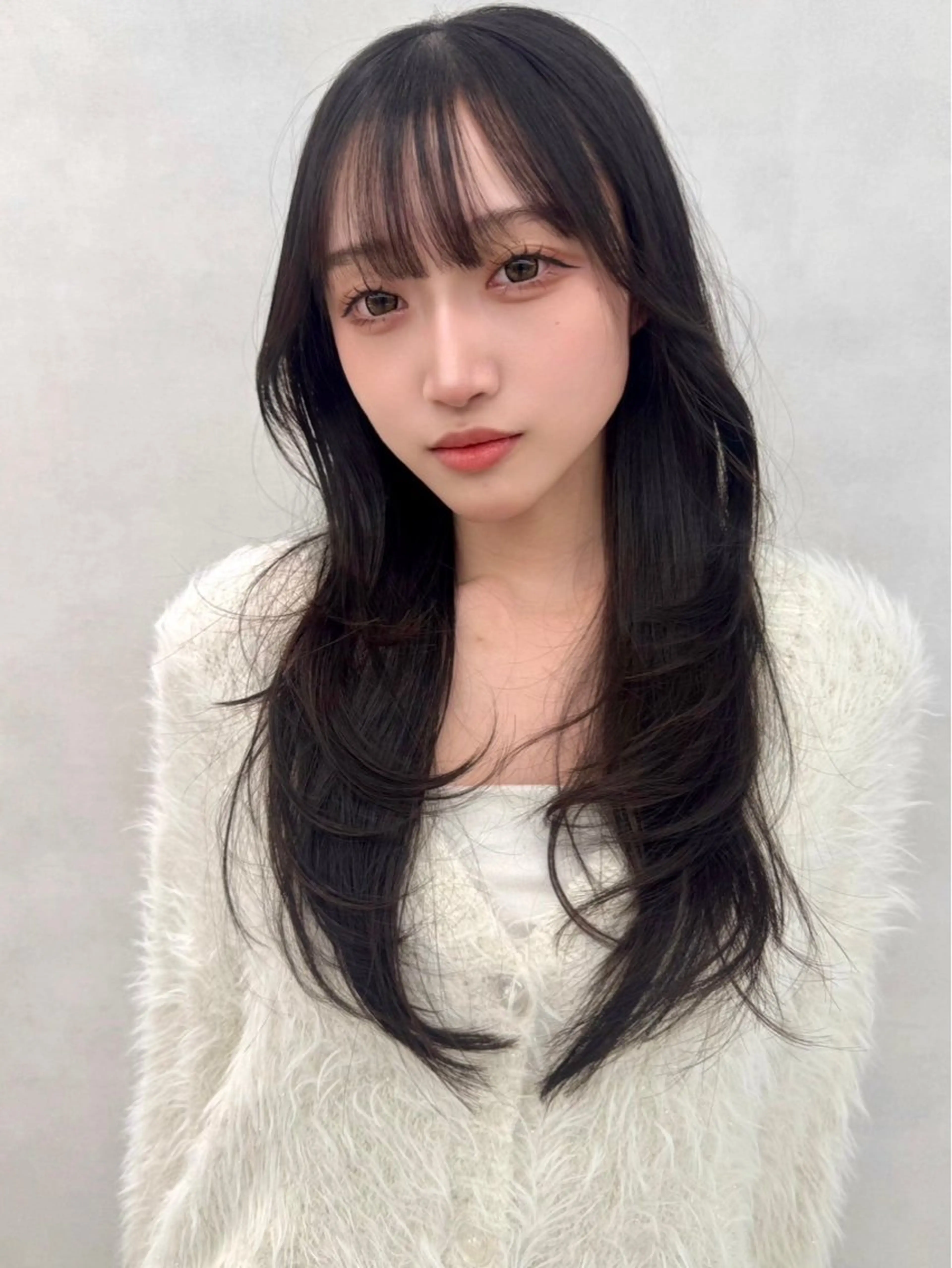 セミロング カラー 透明感カラー 学生 韓国風ヘア レイヤーカット 小顔カット ヘアカラー 🇰🇷韓国ヘア★ 副店長.쿠리타⭐︎のヘアスタイル