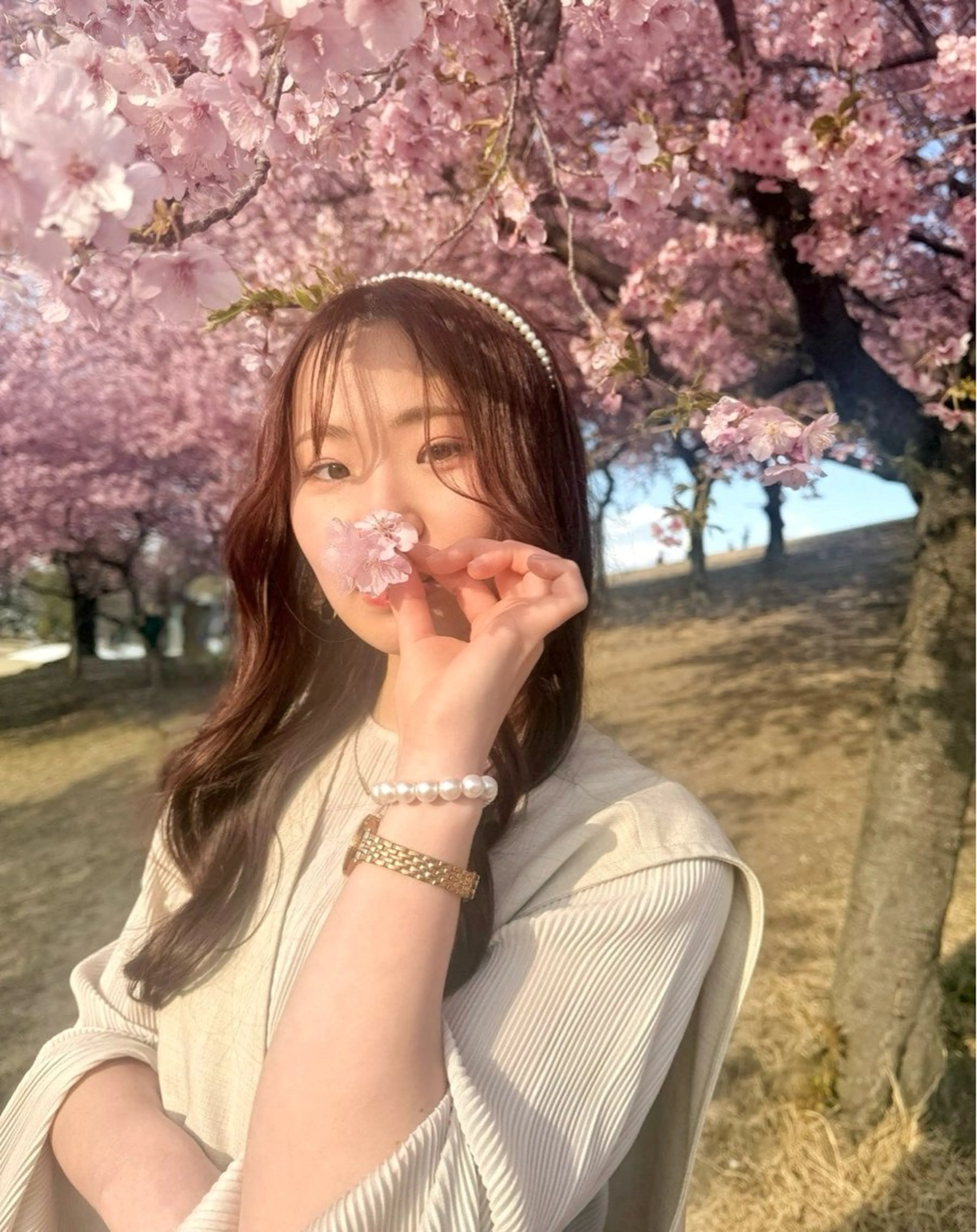 ロング カラー ヘアアレンジ KEYMAN MEGUMIのヘアスタイル