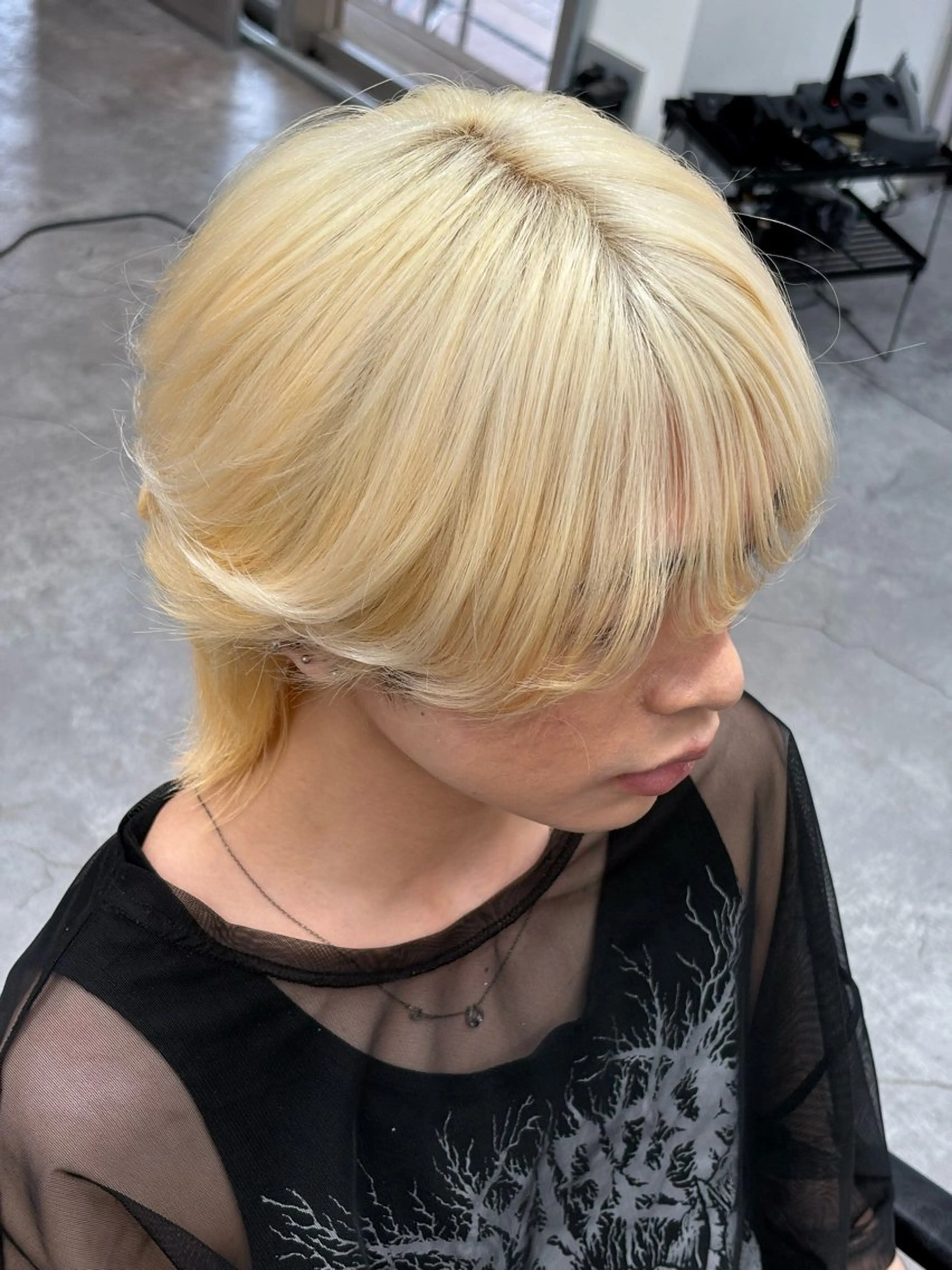 ミディアム カラー パーマ メンズ カット ヘアセット メンズパーマ特化 🔥韓国ヘア職人🔥のヘアスタイル