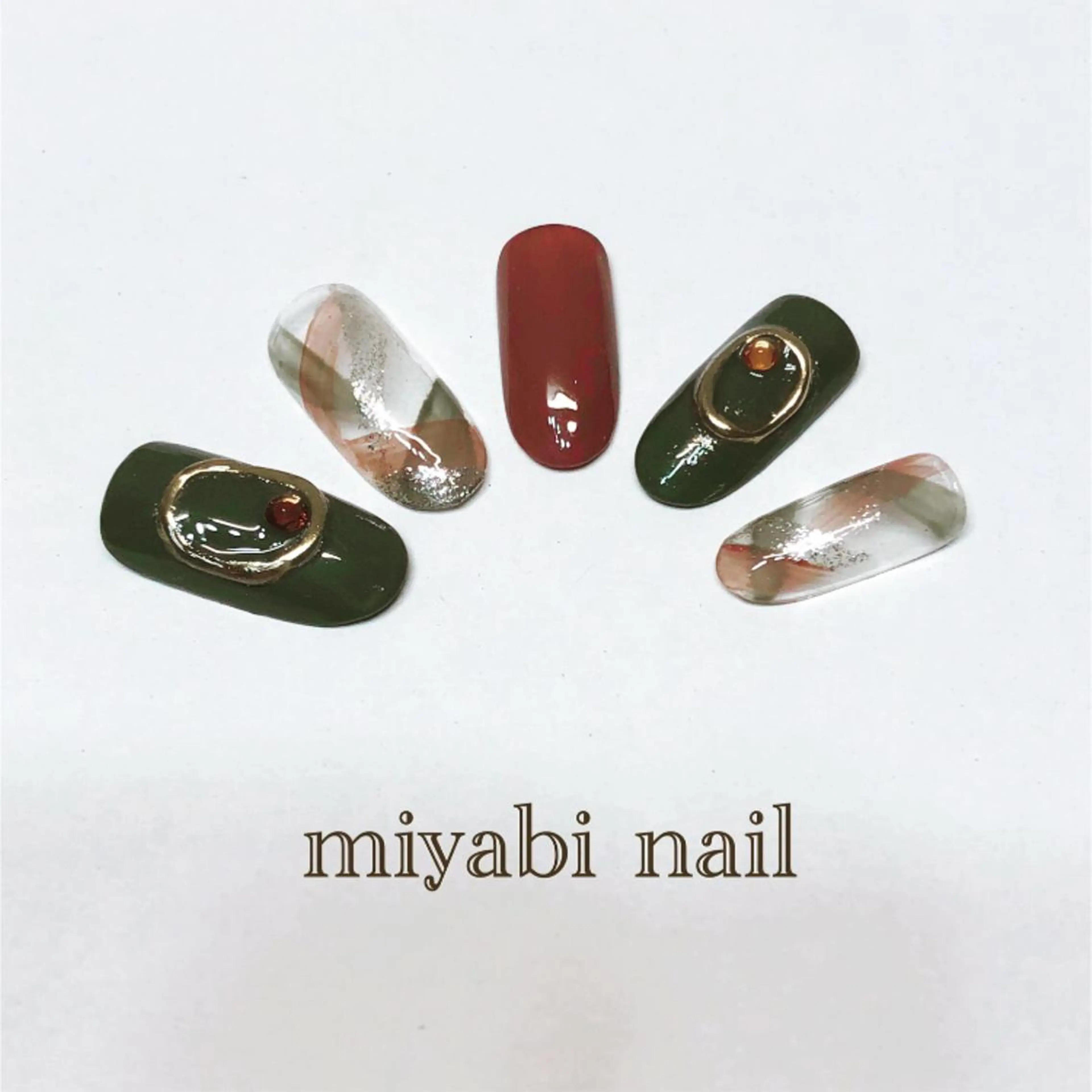 ネイル ピスタチオネイル miyabi nail 桂川駅近くのネイルデザイン