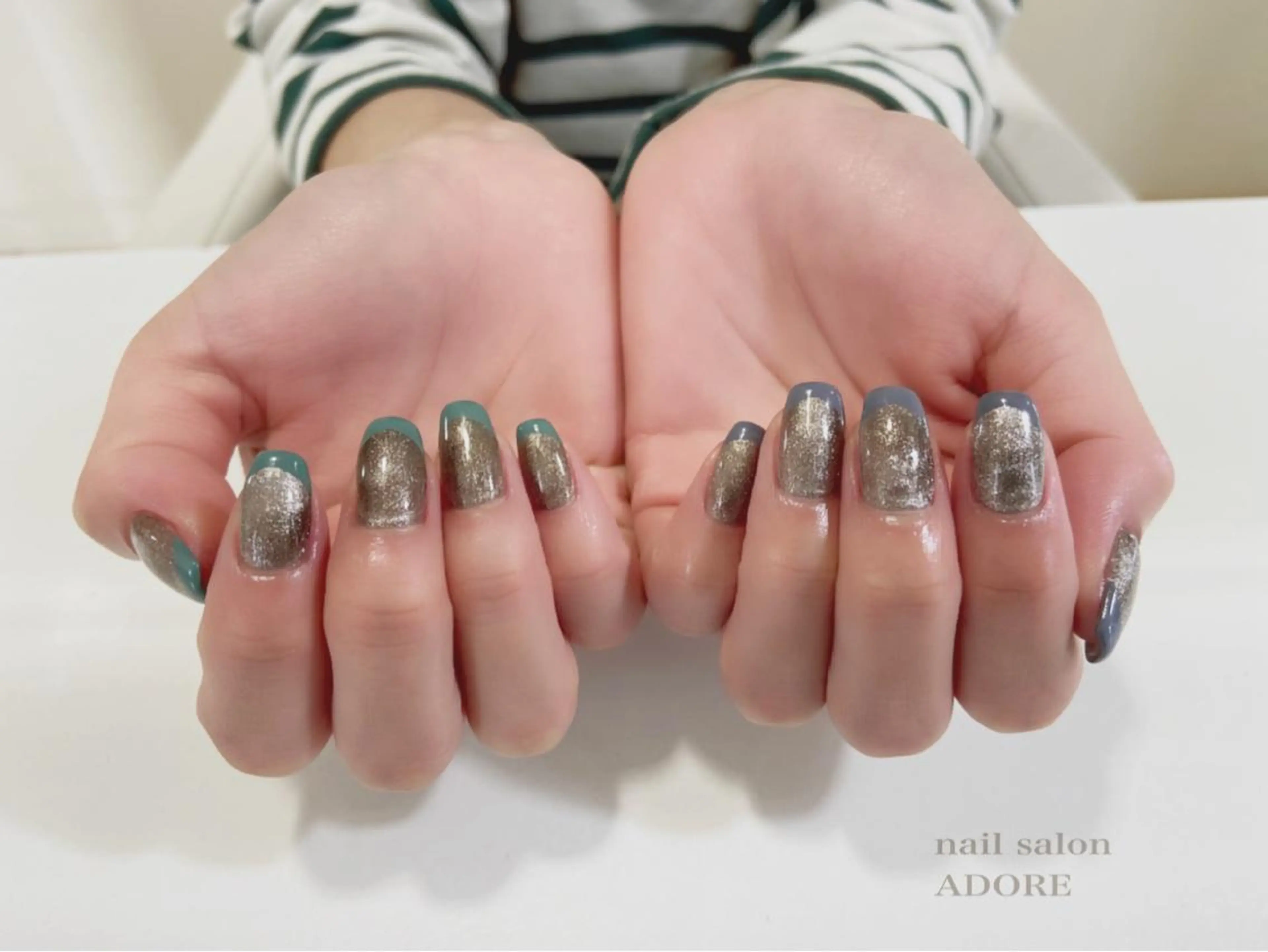 ネイル クリアネイル フレンチネイル マグネットネイル ミラーネイル ニュアンスネイル nail salon  ADORE所属・Adore nailのネイルデザイン