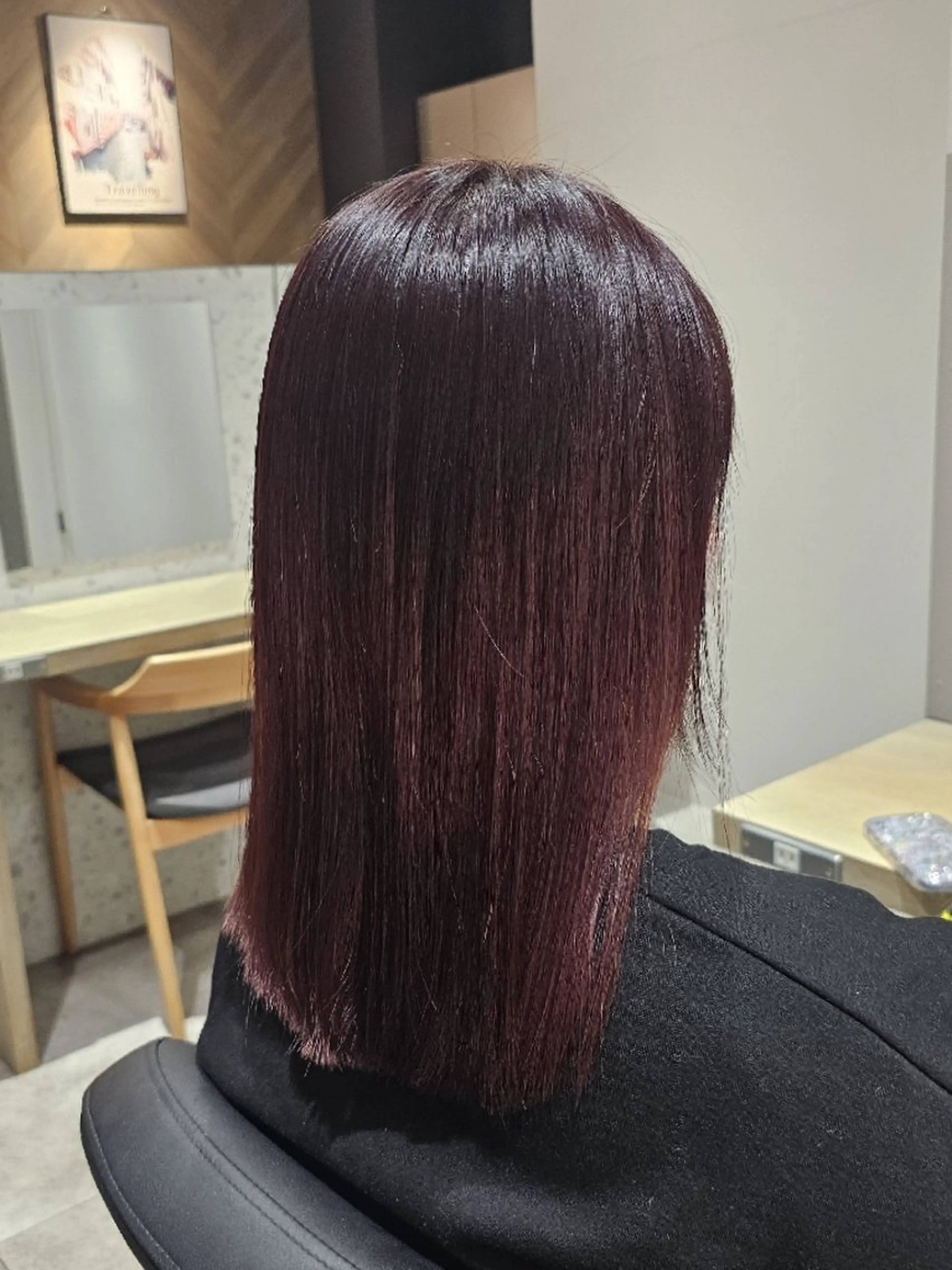 ミディアム カラー レッドカラー カット ヘアカラー 🍀☘️阿部 誉叶☘️🍀のヘアスタイル