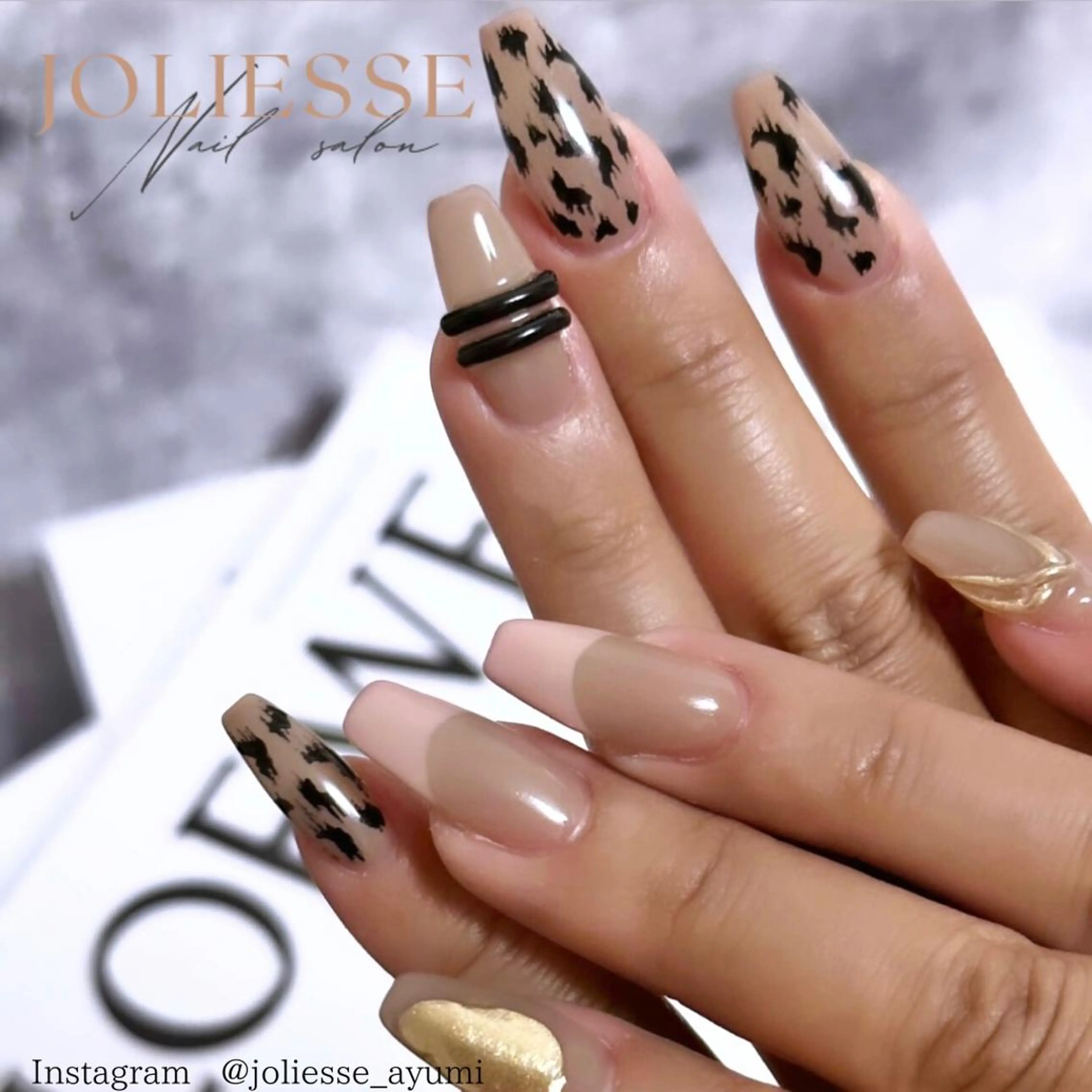 ネイル おそろいネイル ハンドネイル joliesse【ジョリエス】所属・JOLIESSE Ayumiのネイルデザイン