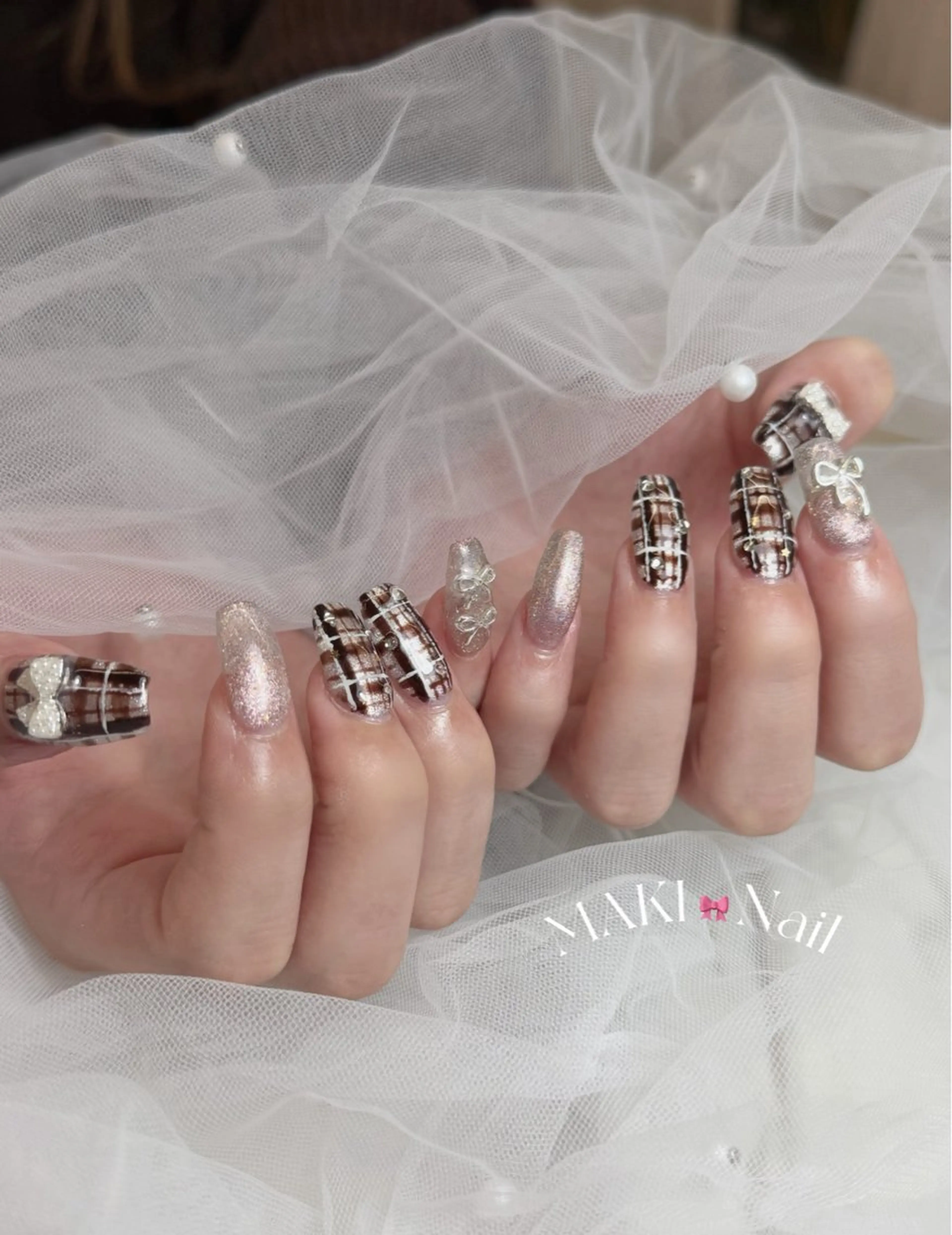 ネイル マグネットネイル ハンドネイル MAKI🎀Nail 堺筋本町/心斎橋のネイルデザイン