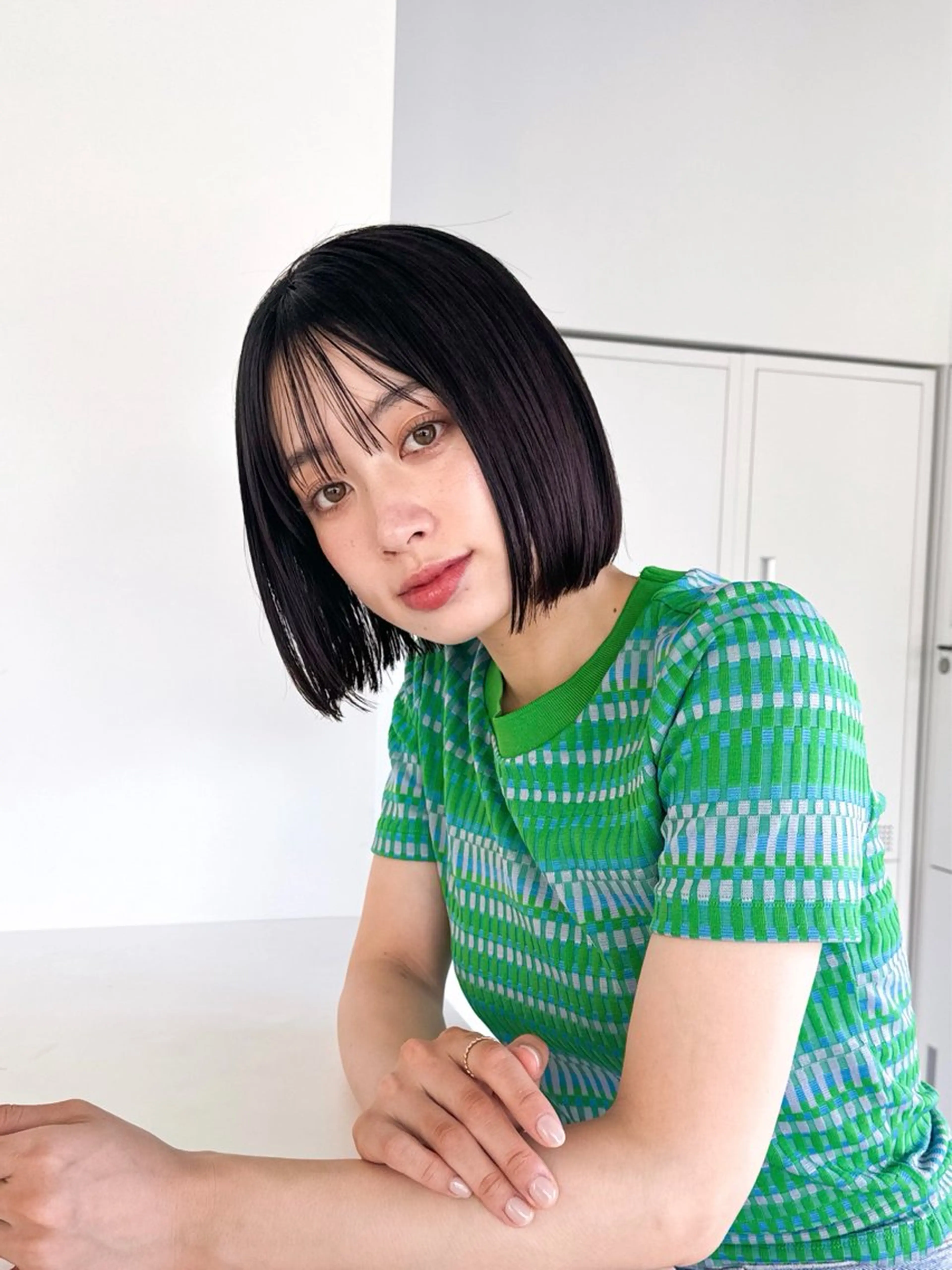 ミディアム 山中 束真のヘアスタイル