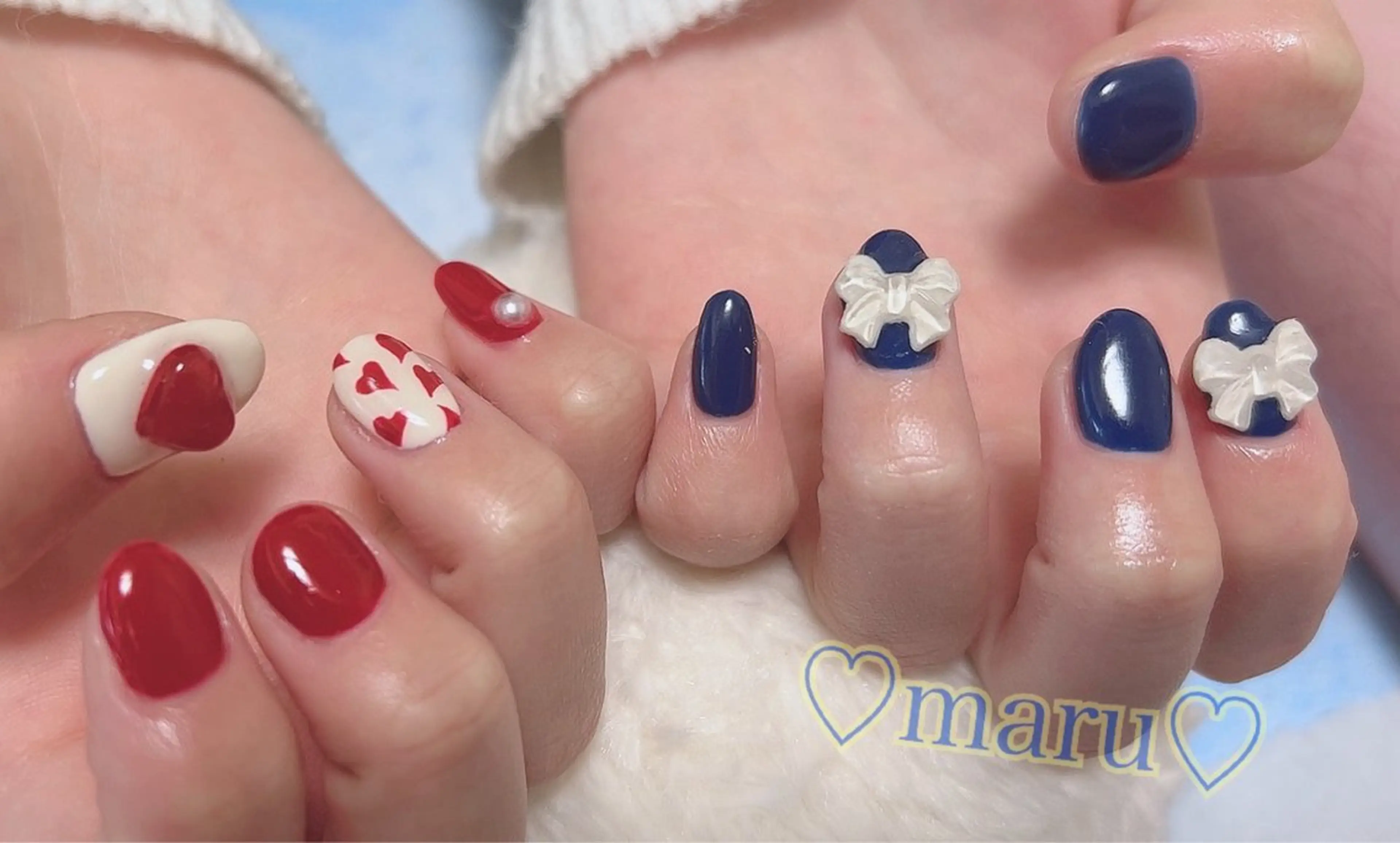 ネイル リボン ハンドネイル フットネイル まるみ ♡のその他イメージ