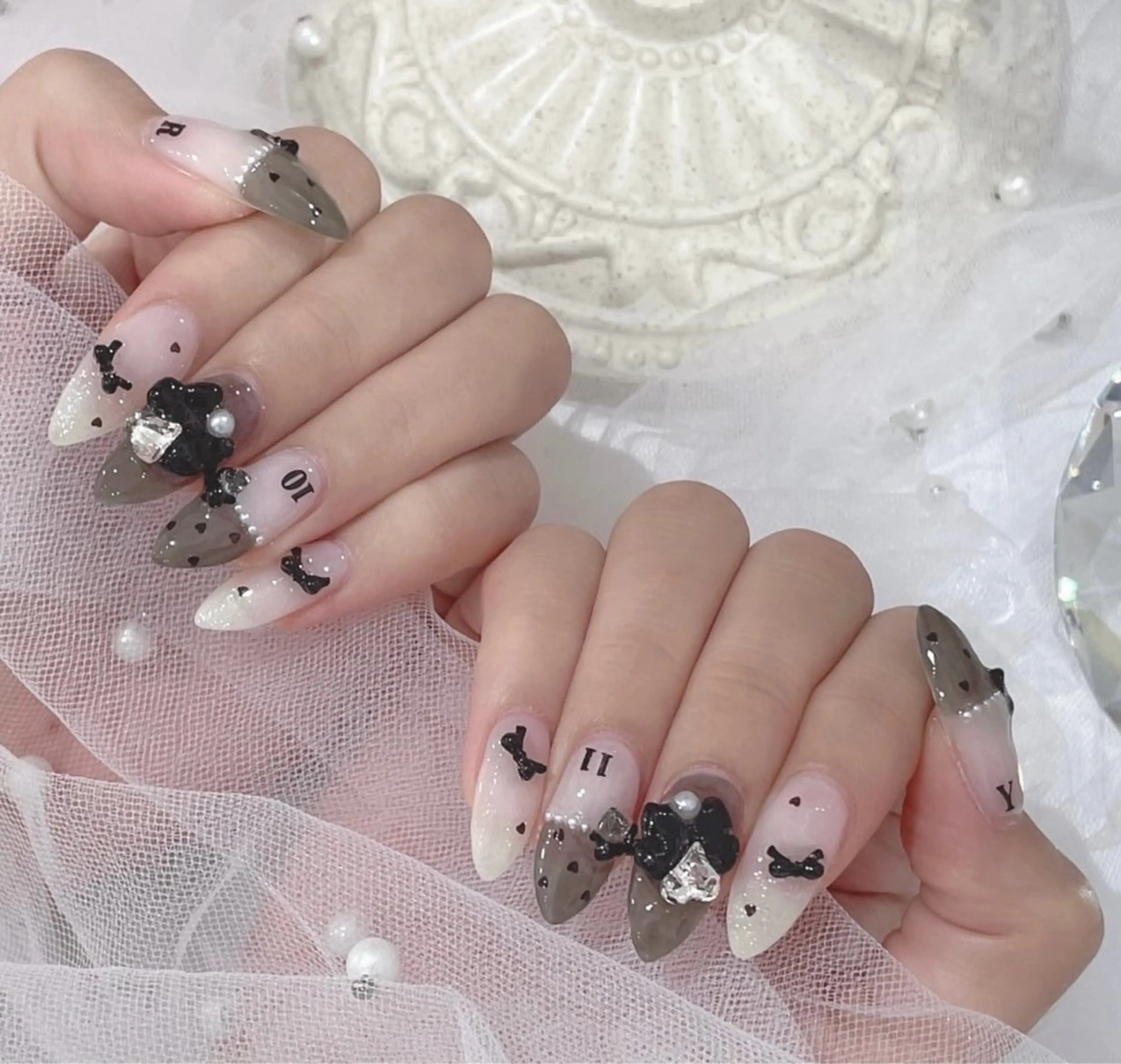 ネイル 韓国ネイル 持ち込み ニュアンスネイル ネイルチップ ハンドネイル TABI ANA.CHUOのネイルデザイン